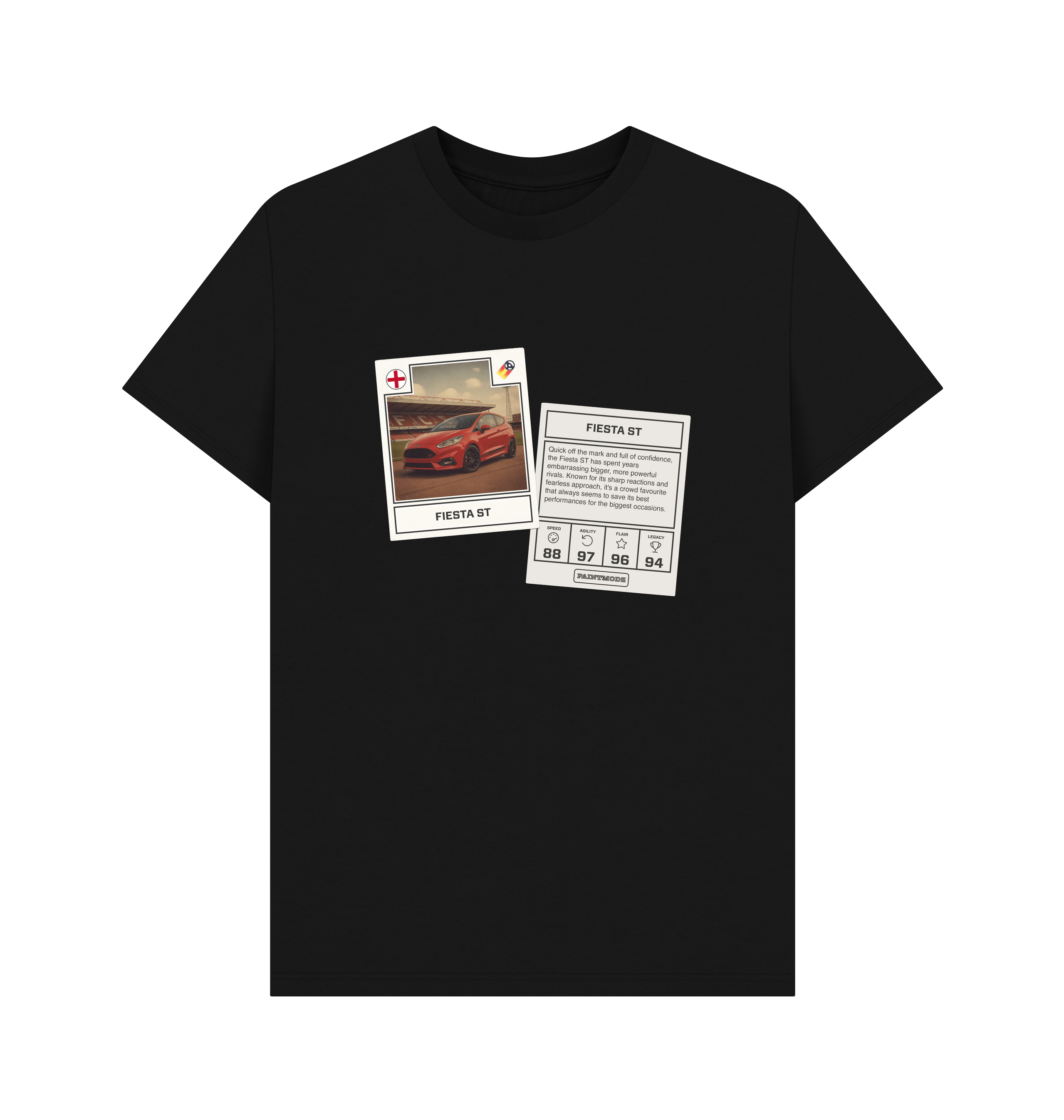 Black Printed T-shirt Front