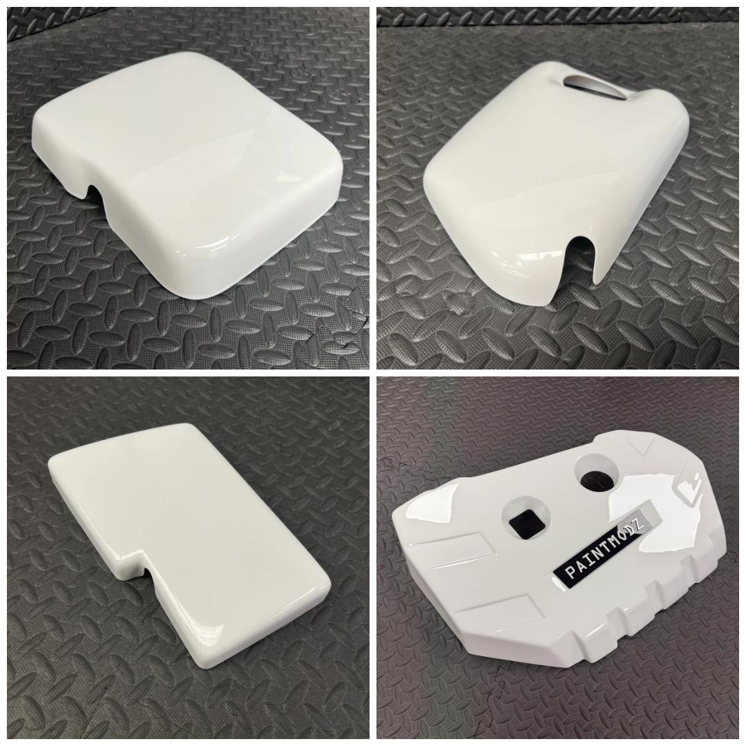 Proform Small Engine Bay Dress Up Bundle - Mk3/3.5 Focus ST Petrol - Gloss White Plastic - White/Gloss Black Badge