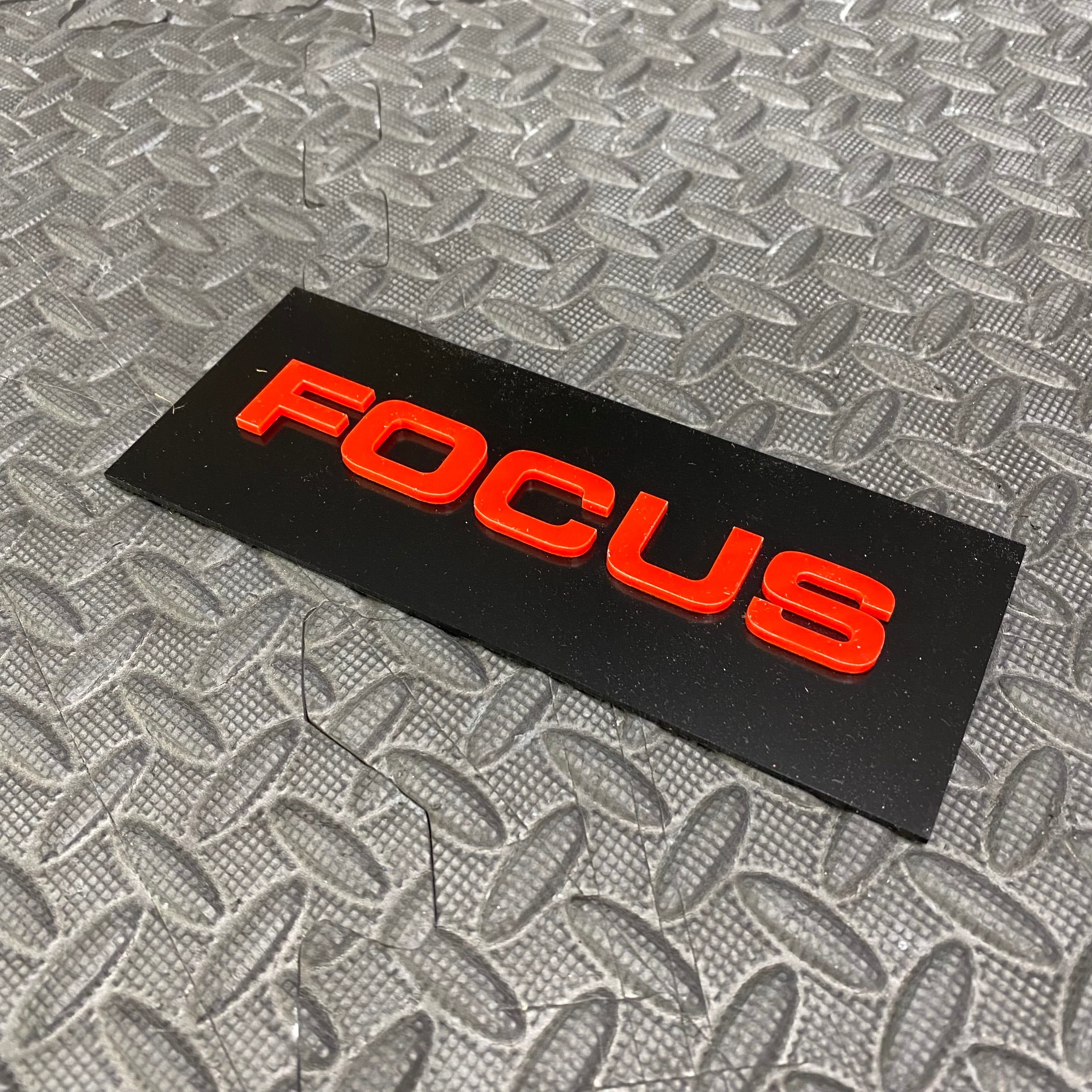 Focus 4D Acrylic Tailgate Badges