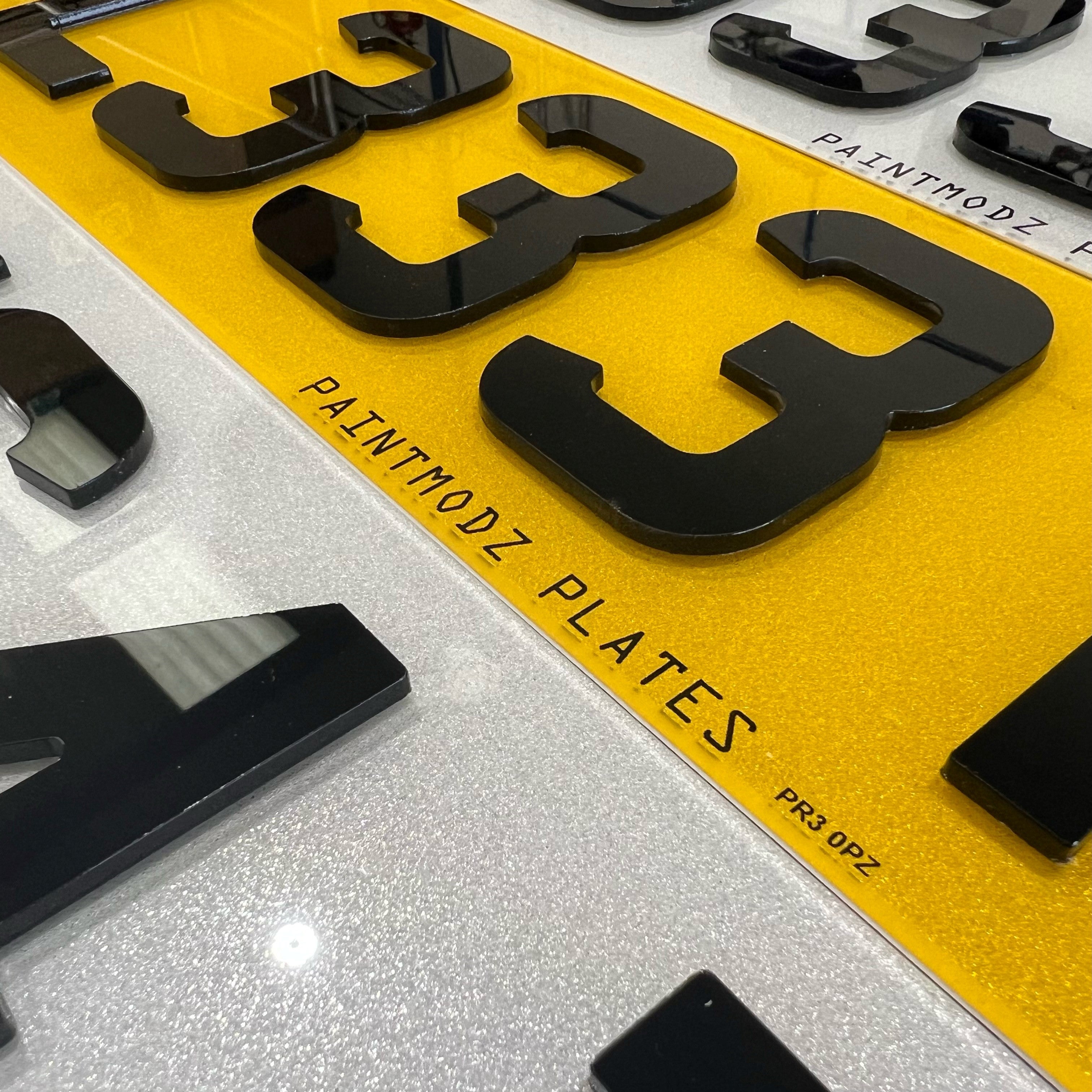 Number Plates 4D Acrylic - Road Legal