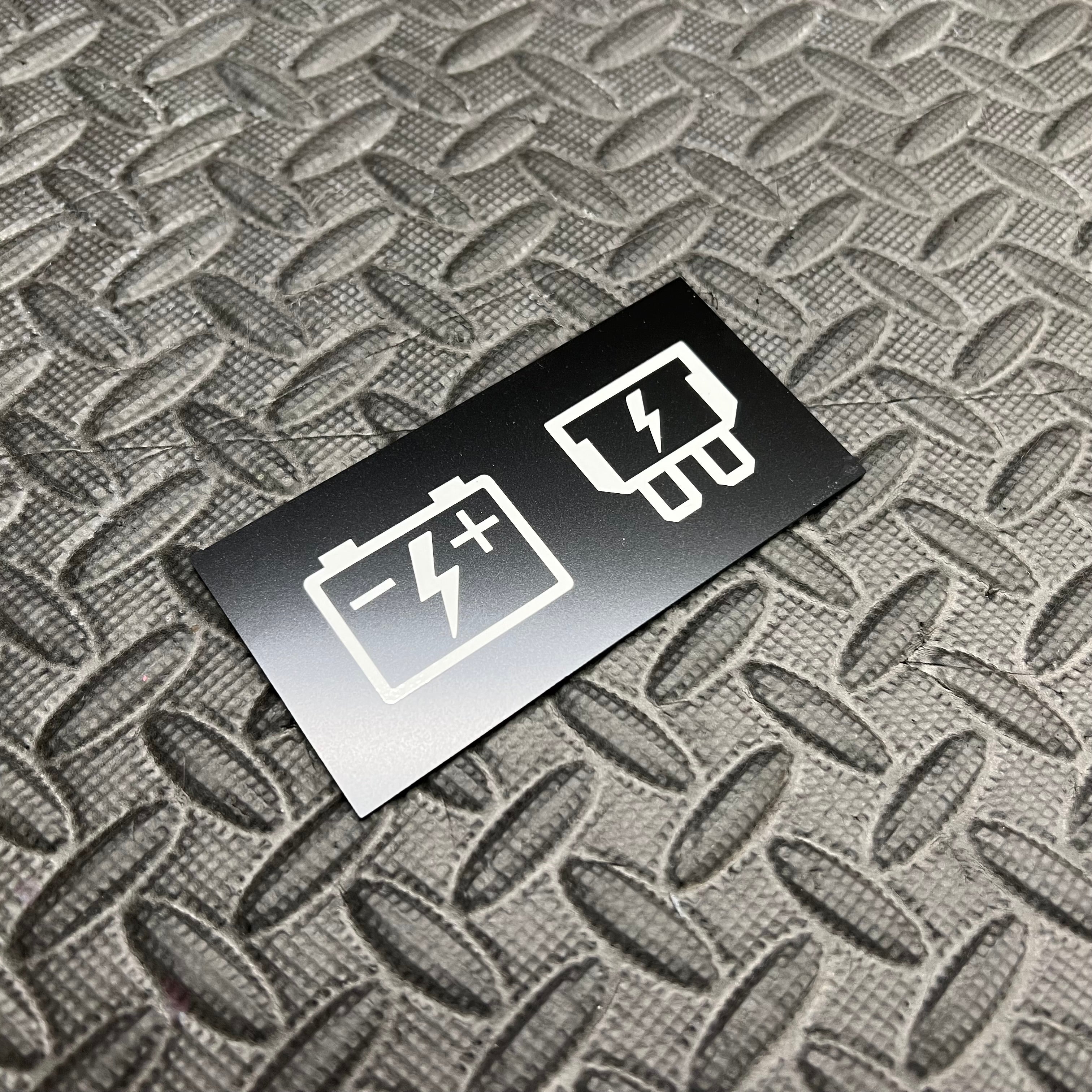 Proform Battery and Fuse Vinyl Sticker Set - White