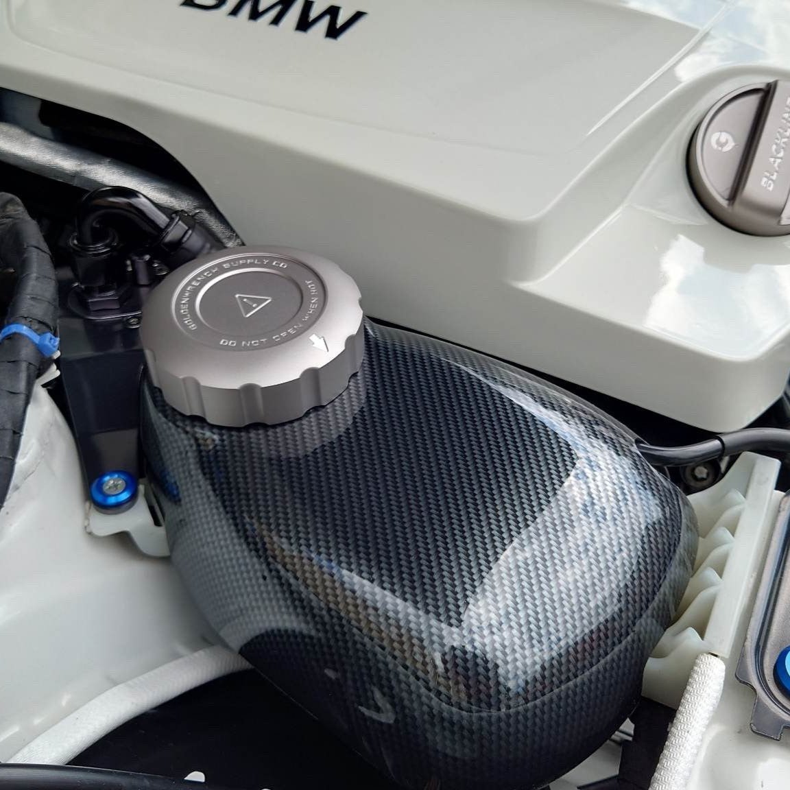 Proform Coolant Tank Cover - BMW (N55 Engine) - Deluxe Carbon Fibre Effect Plastic