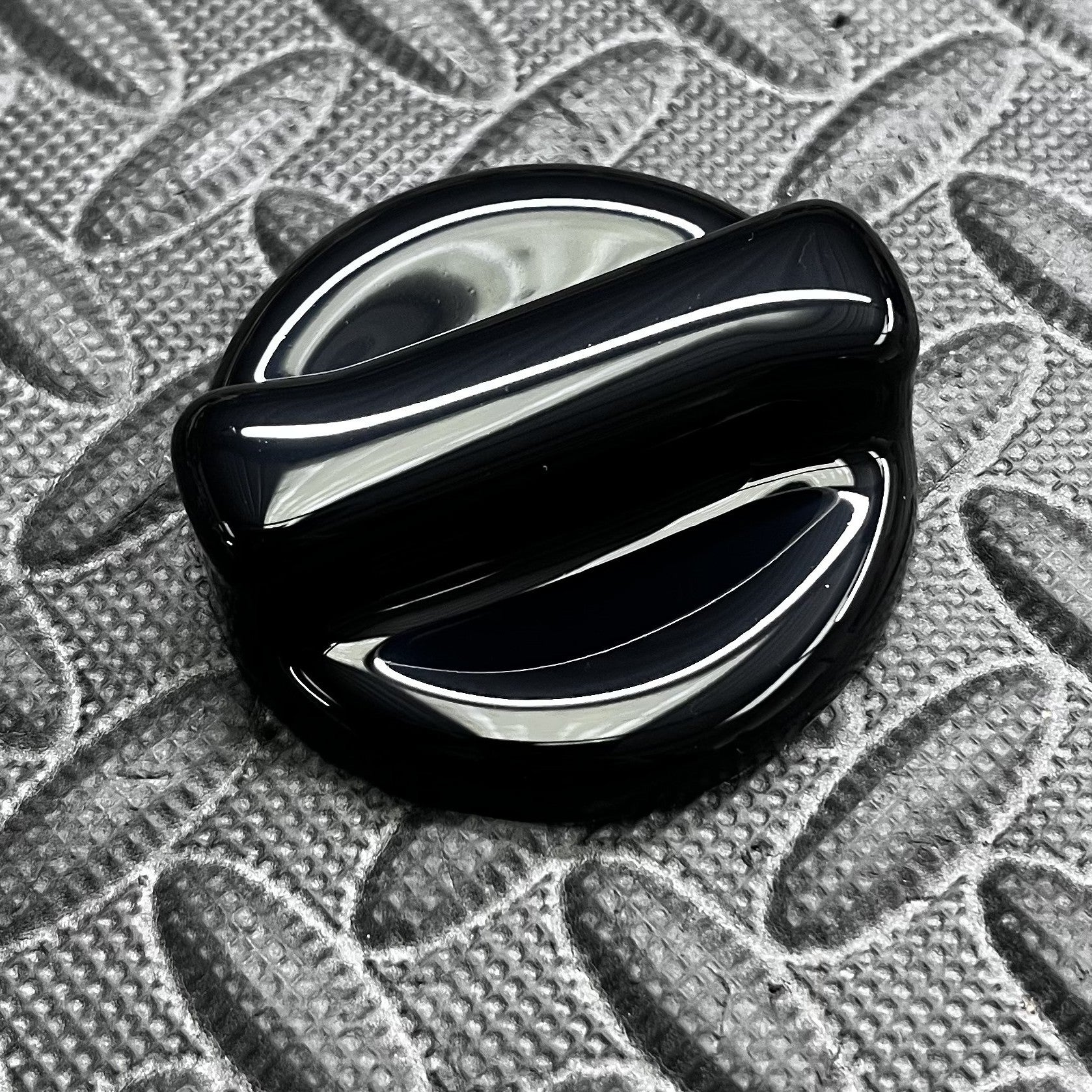 Oil Cap Cover Gloss Black Plastic