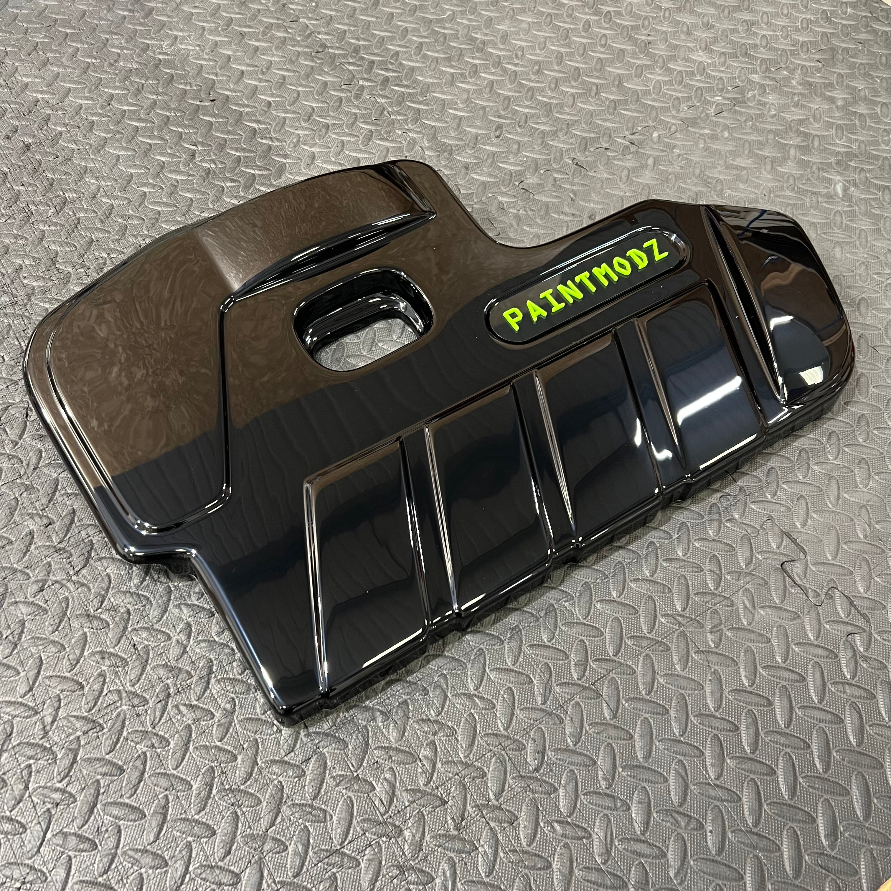 Proform Engine Cover - MK4/4.5 Focus ST Petrol - Gloss Black Plastic - Light Green/Gloss Black Badge