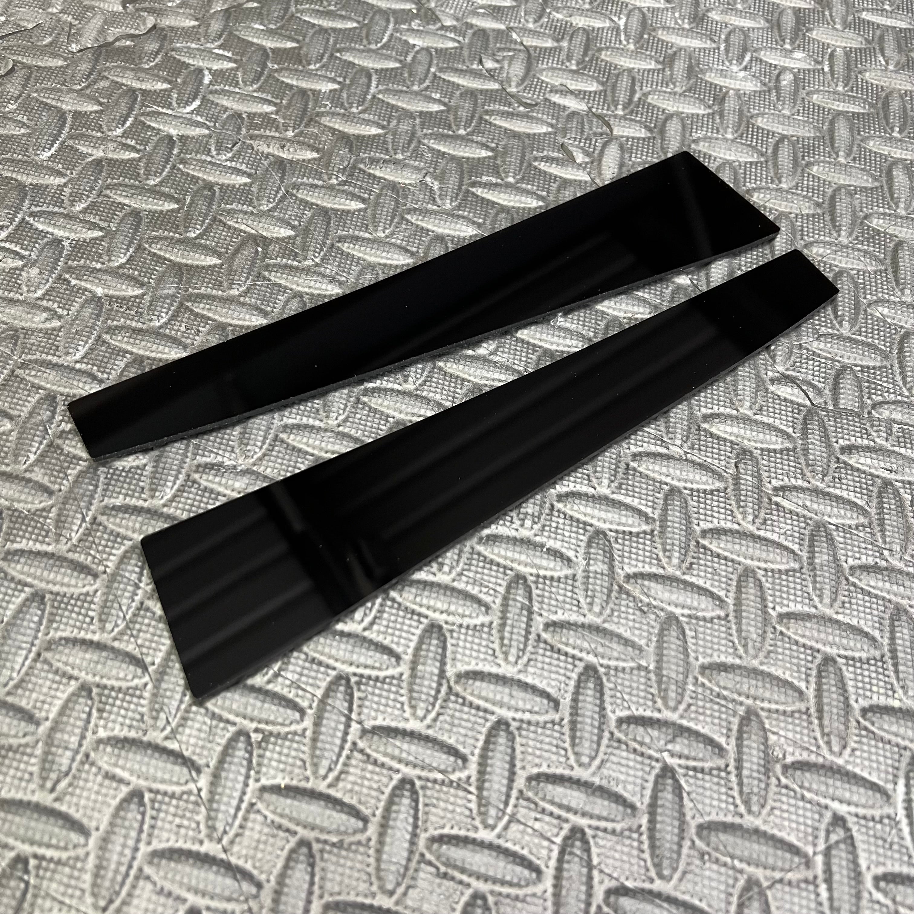 Mk8/8.5 Fiesta Front Door Pocket Insert Plates - Gloss Black Plastic