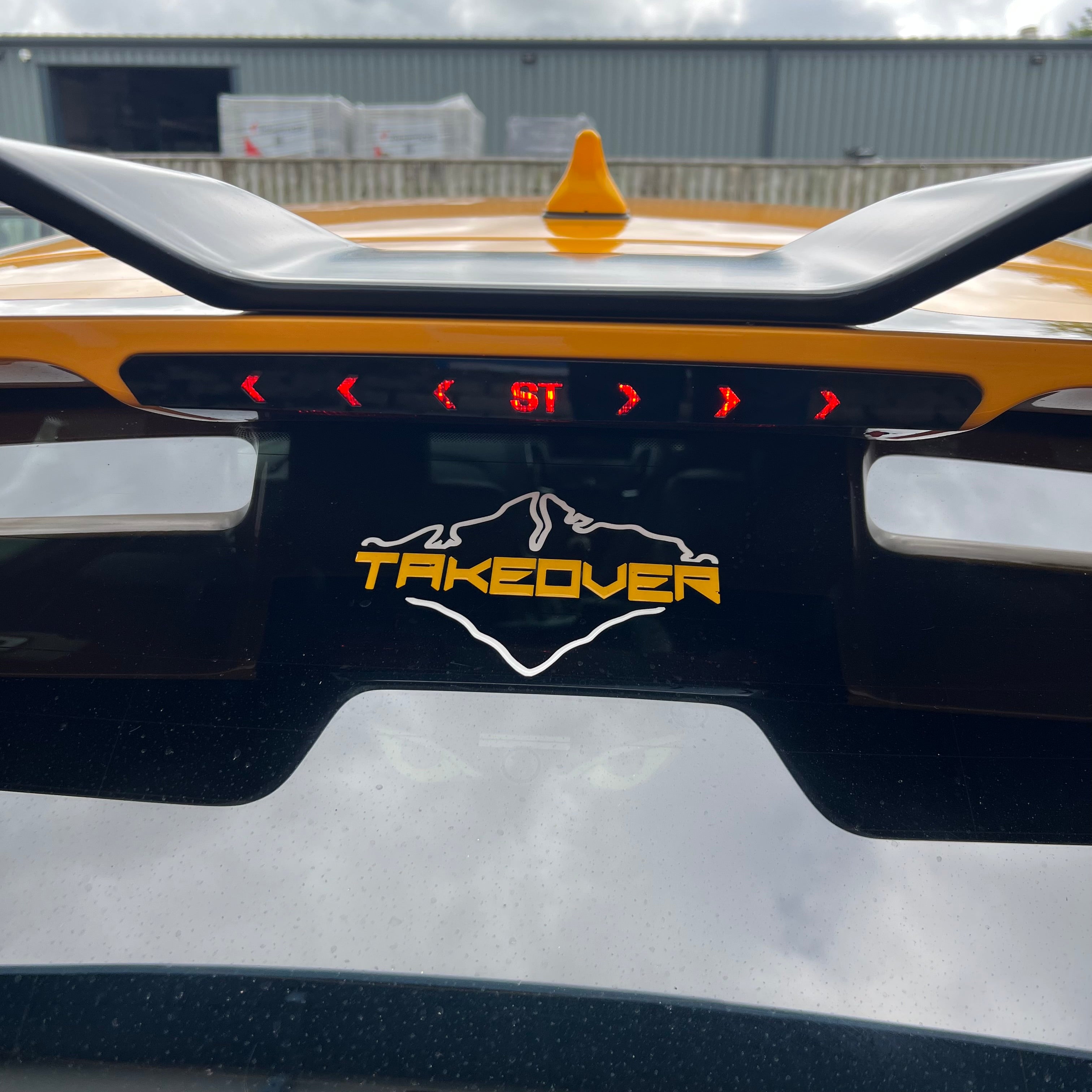 Proform Upper Middle Brake Light Cover Plate - Mk3/3.5 Focus & Mk7/7.5 Fiesta - Chevrons With ST Lettering - Gloss Black