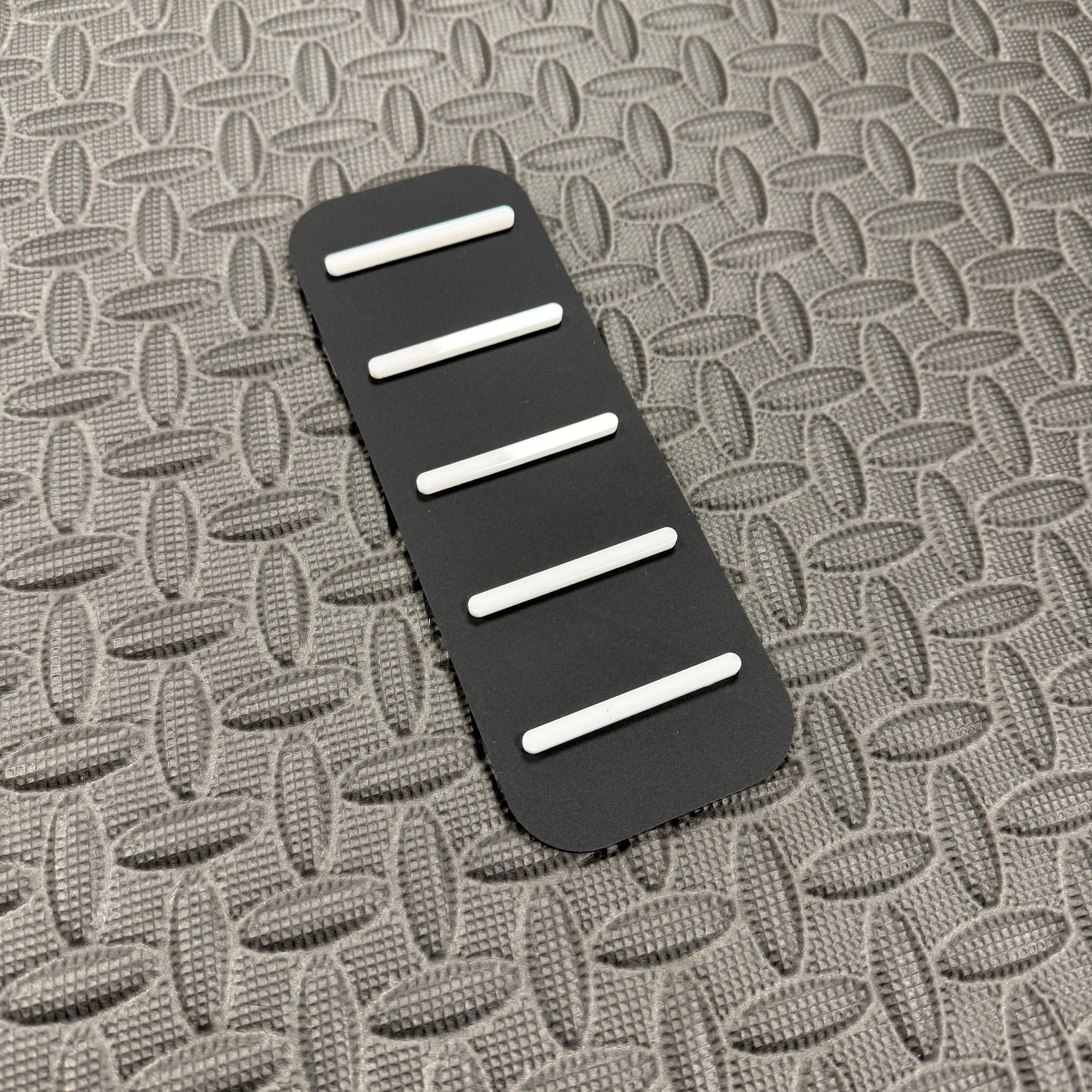 Mk7.5/Mk8/8.5 Fiesta & Mk2/2.5 Focus Dead Pedal / Foot Rest Plate - White Detail, Satin Black Back Plate