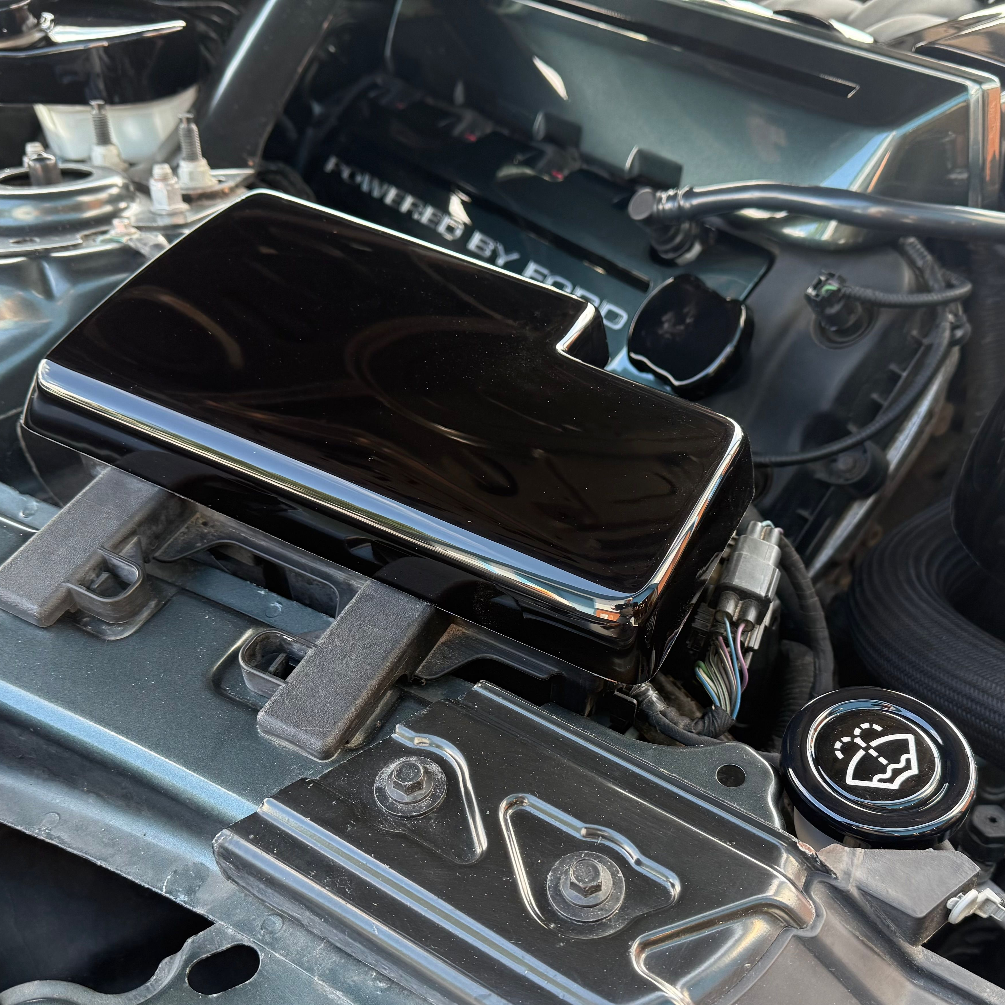 Proform Mustang (6th Generation) Fuse Box Cover - Gloss Black Plastic