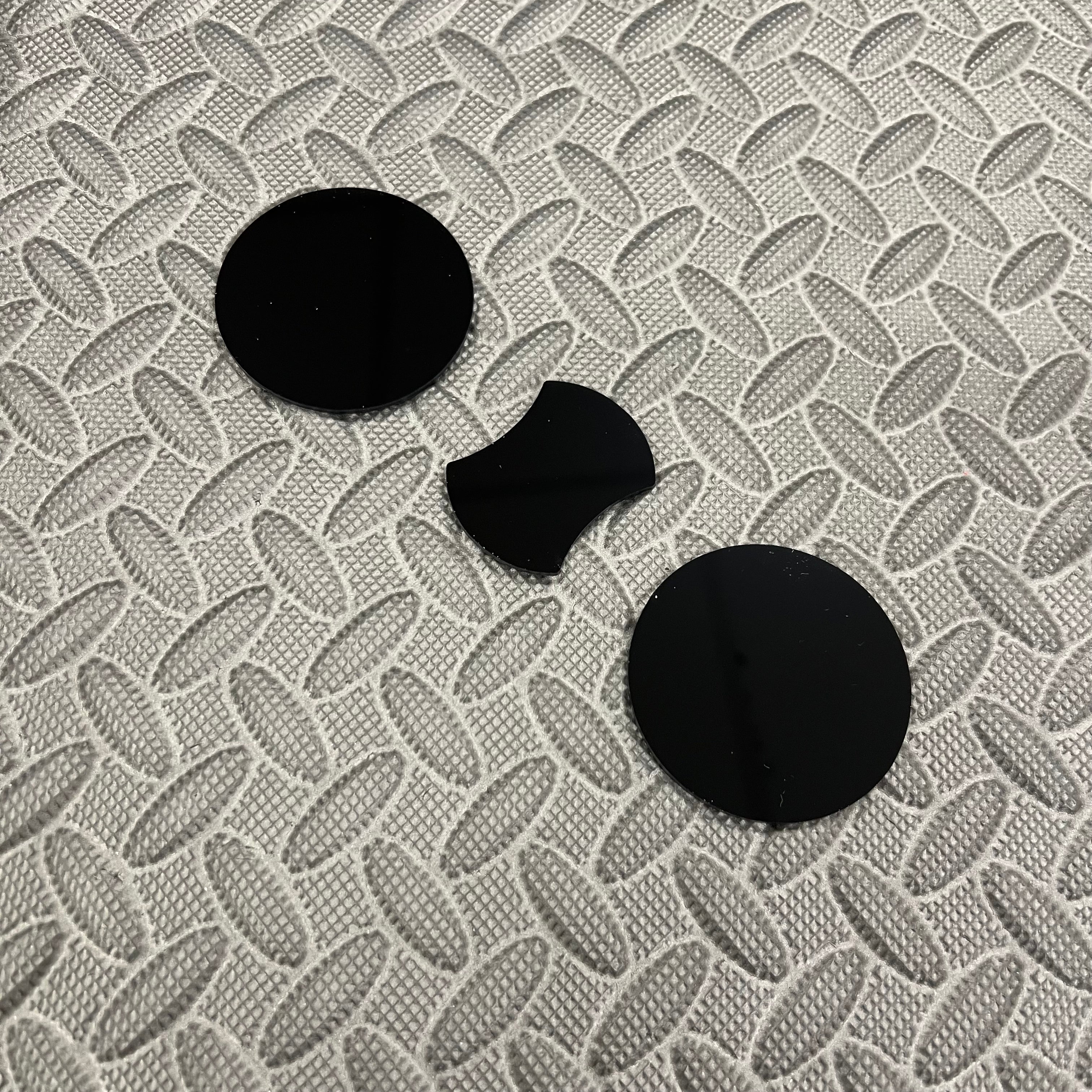 Mk2 (Pre-Facelift) Focus Cup Holder Insert Plate Set - Gloss Black Plastic