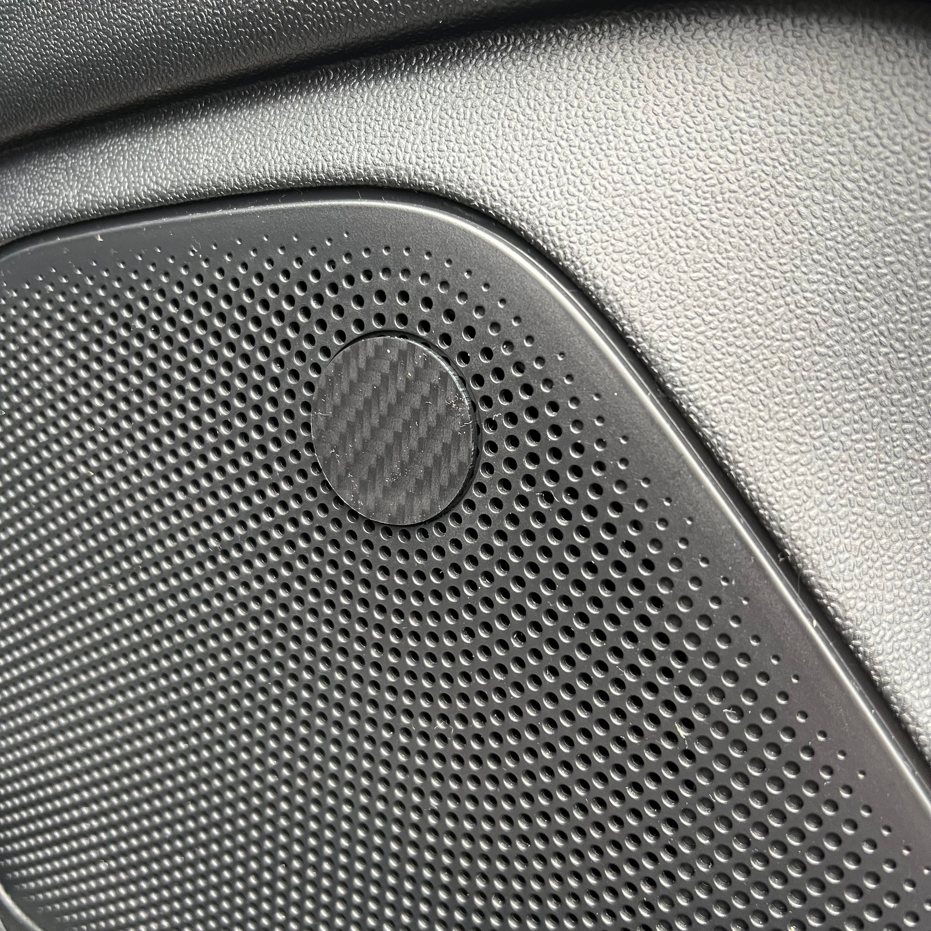 Proform Mk8/8.5 Fiesta ST & Mk4/4.5 Focus ST Front Door Speaker Insert Set - Deluxe Carbon Fibre Effect Plastic