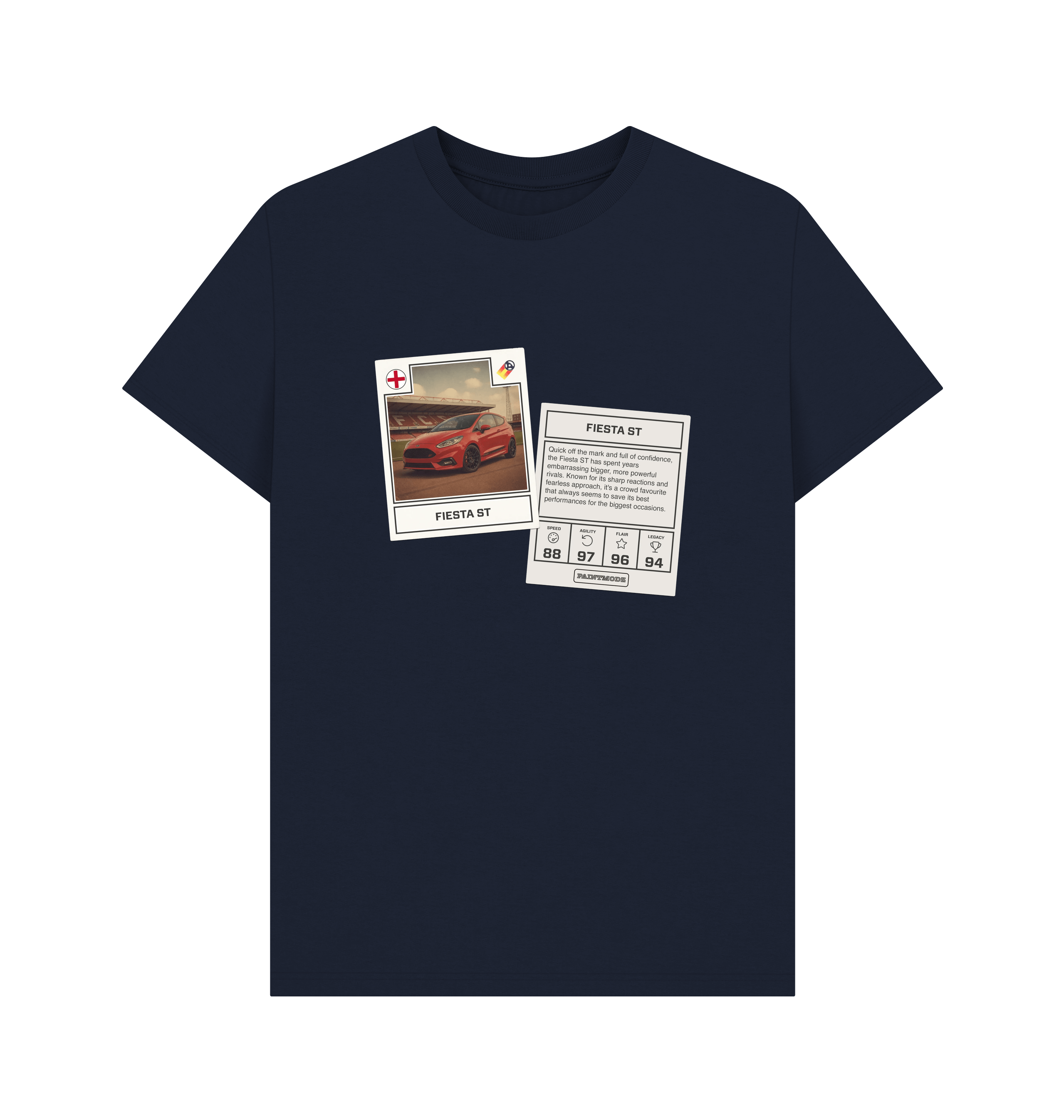 Navy Blue Printed T-shirt Front