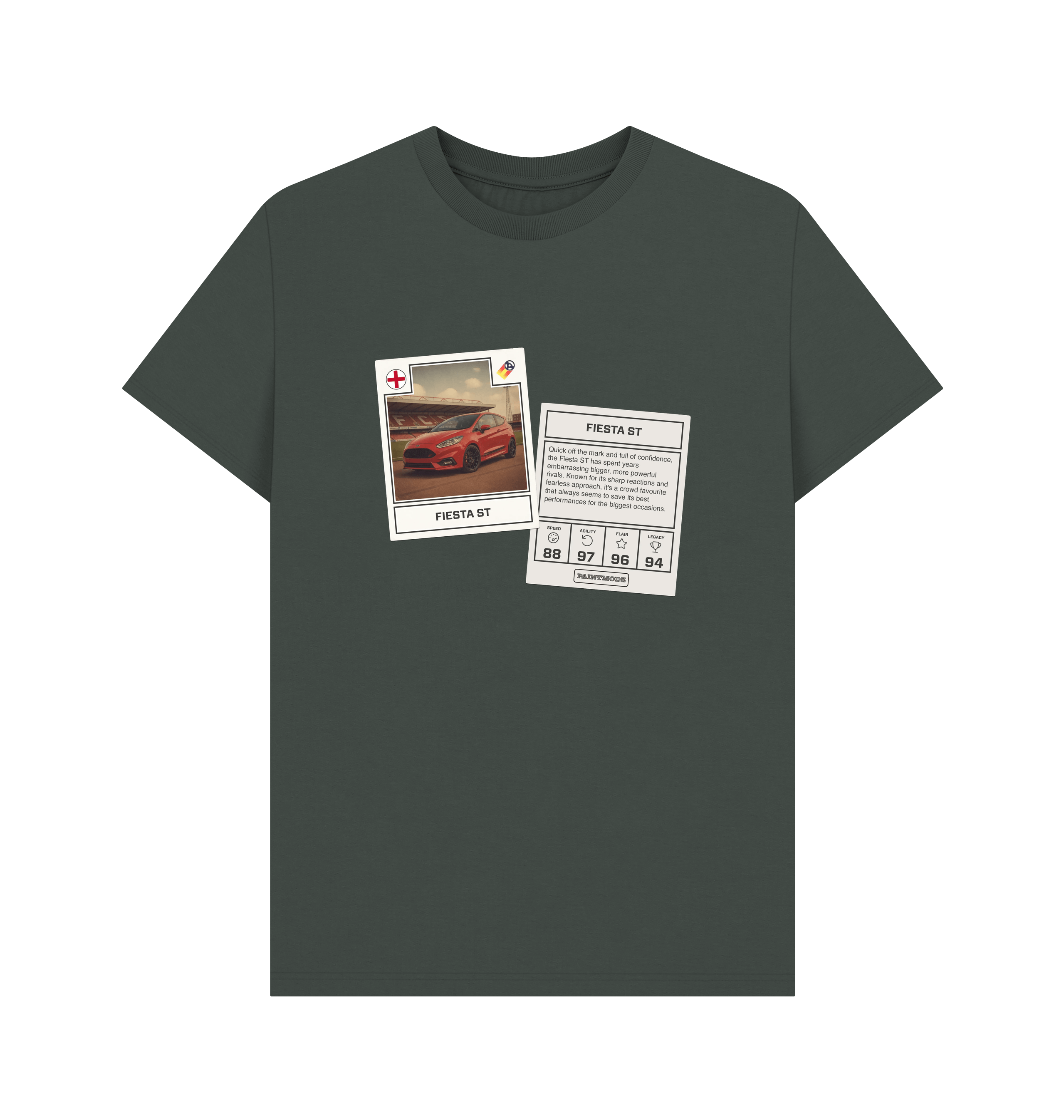 Dark Grey Printed T-shirt Front