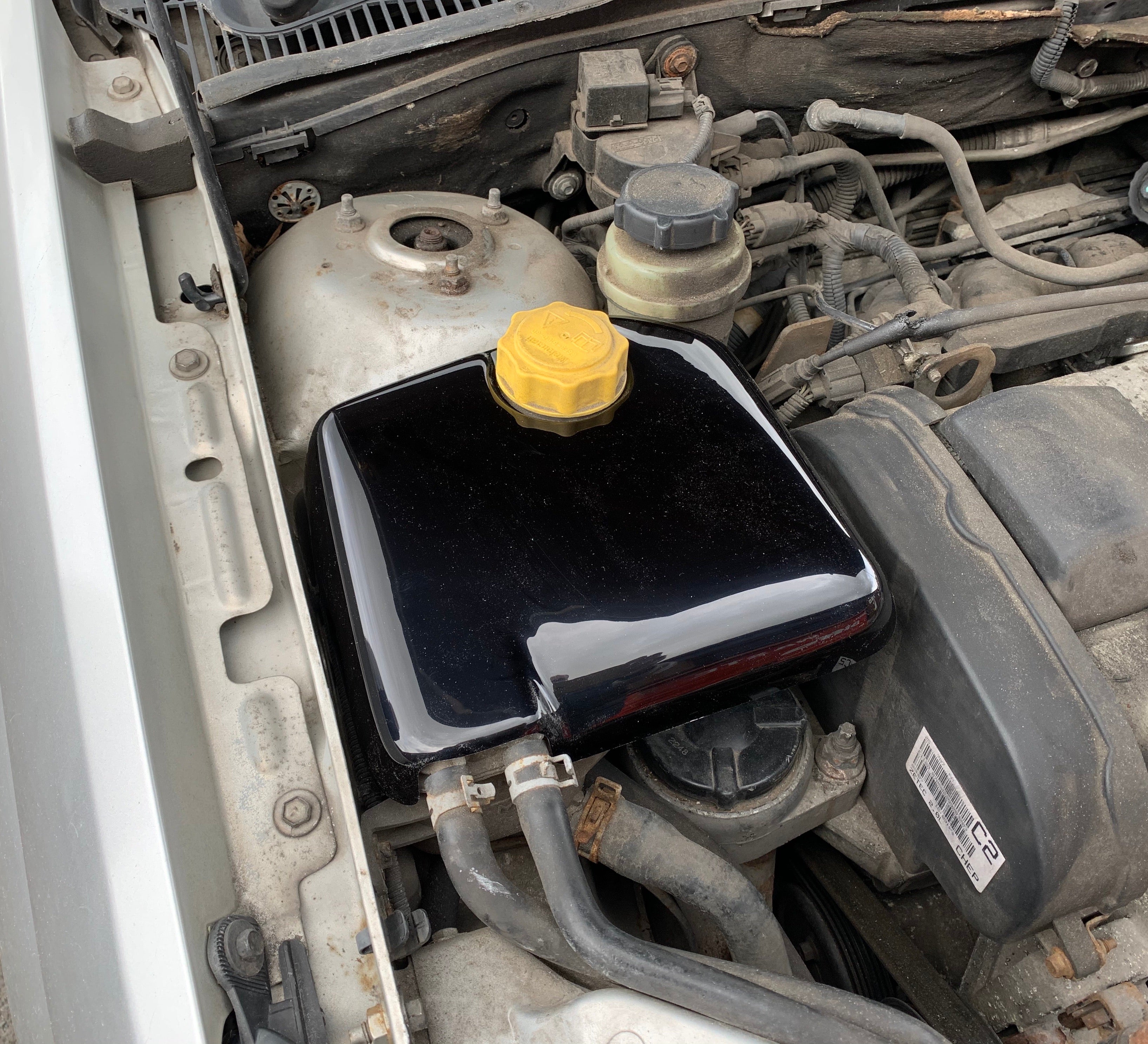 Proform Coolant Tank Cover - Mk1 Ford Focus ST170 / RS - Gloss Black Plastic