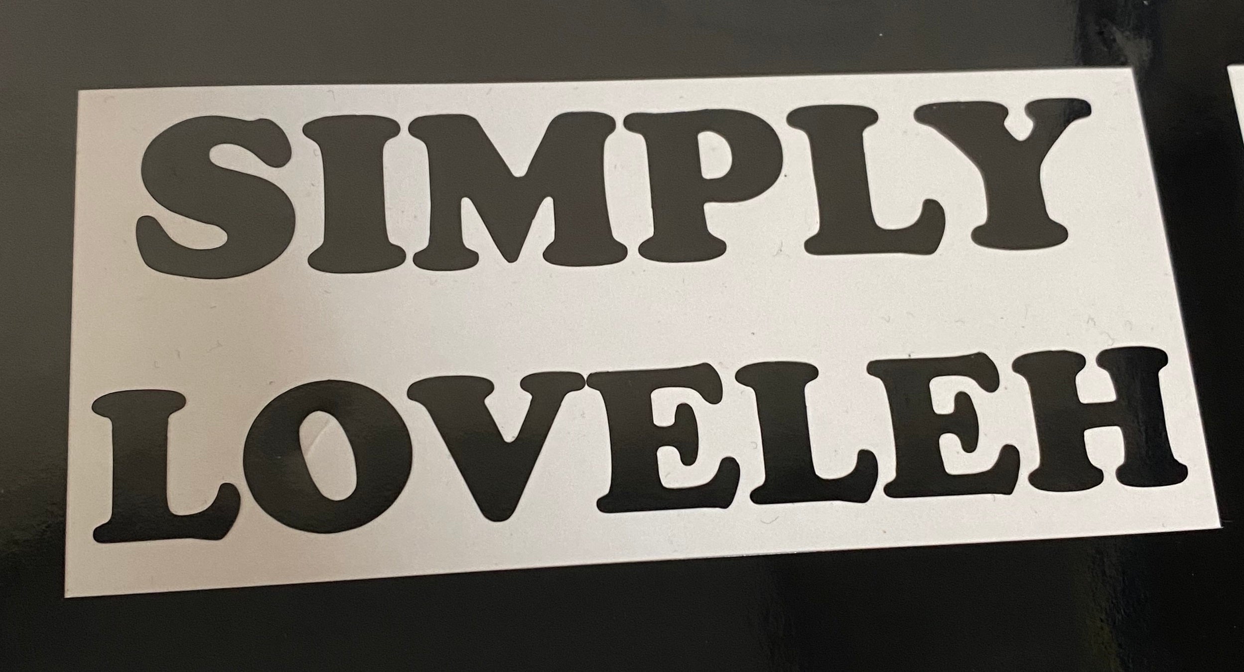 Simply Loveleh Vinyl Sticker