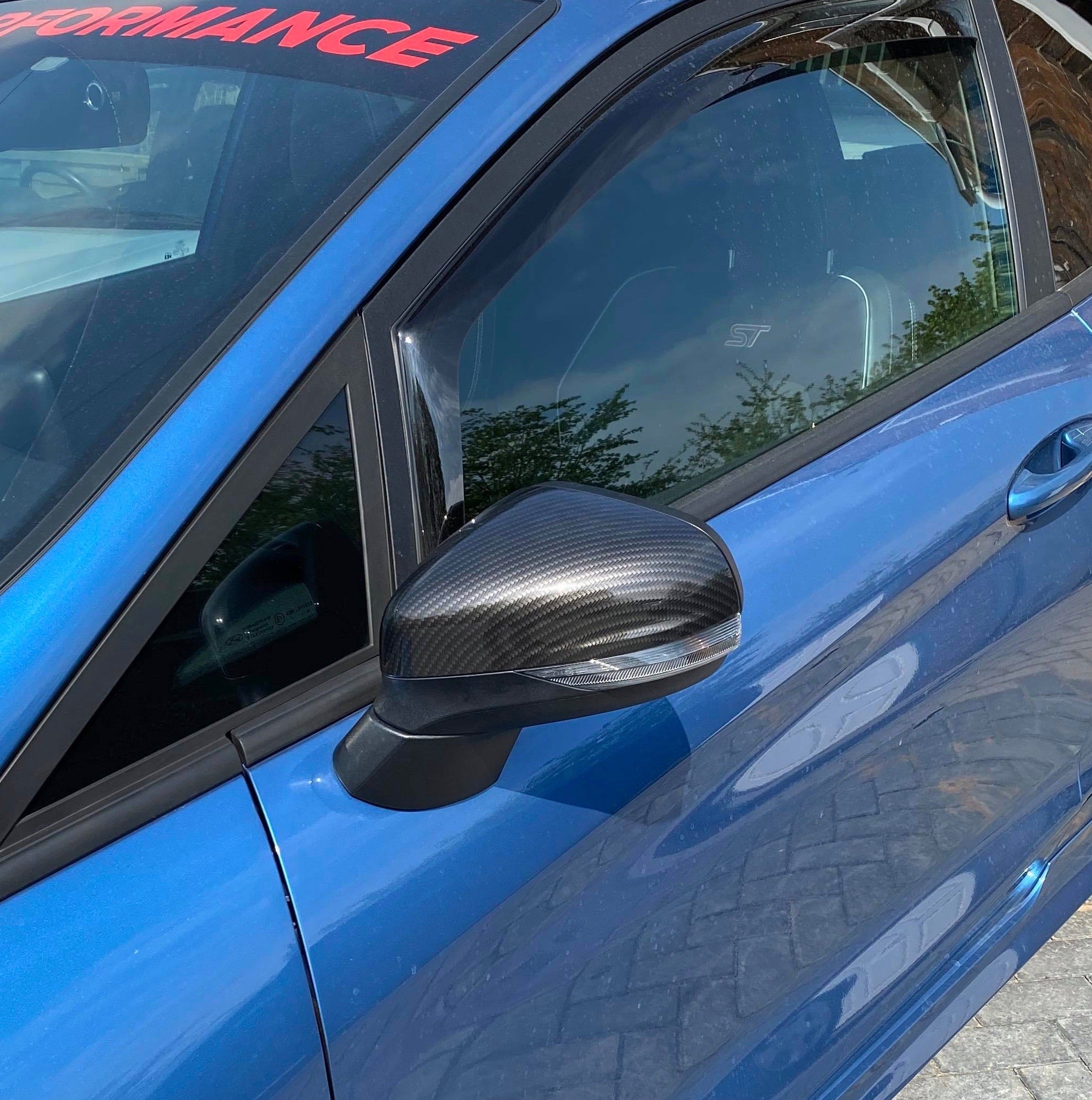 Mirror Caps Ford Fiesta Mk8/8.5, Puma Mk2 - Carbon Fiber Effect Hydrodipped