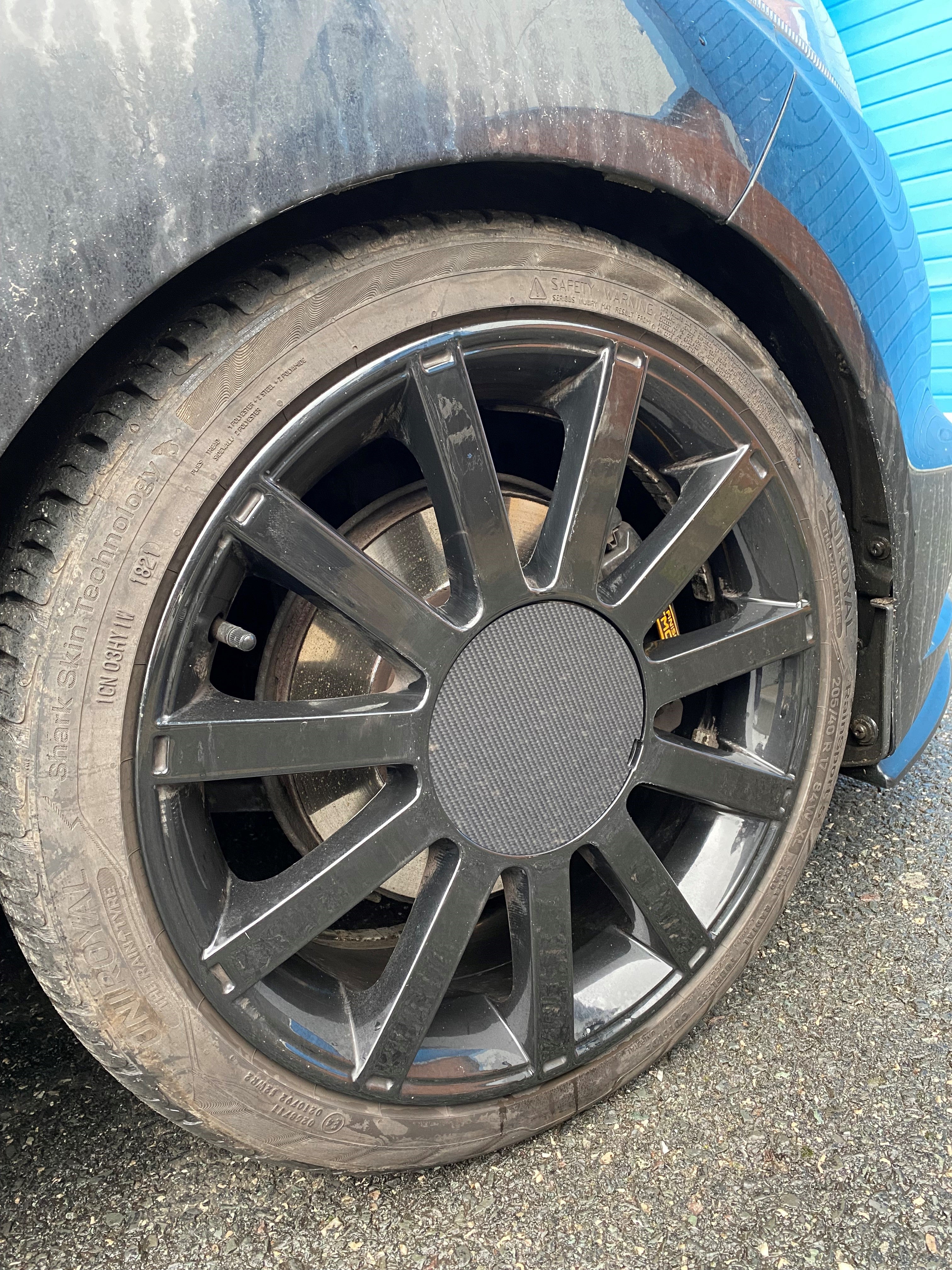 Proform Mk6 Fiesta ST150 Wheel Centre Caps -Set of 4 - Deluxe Carbon Fibre Effect Plastic