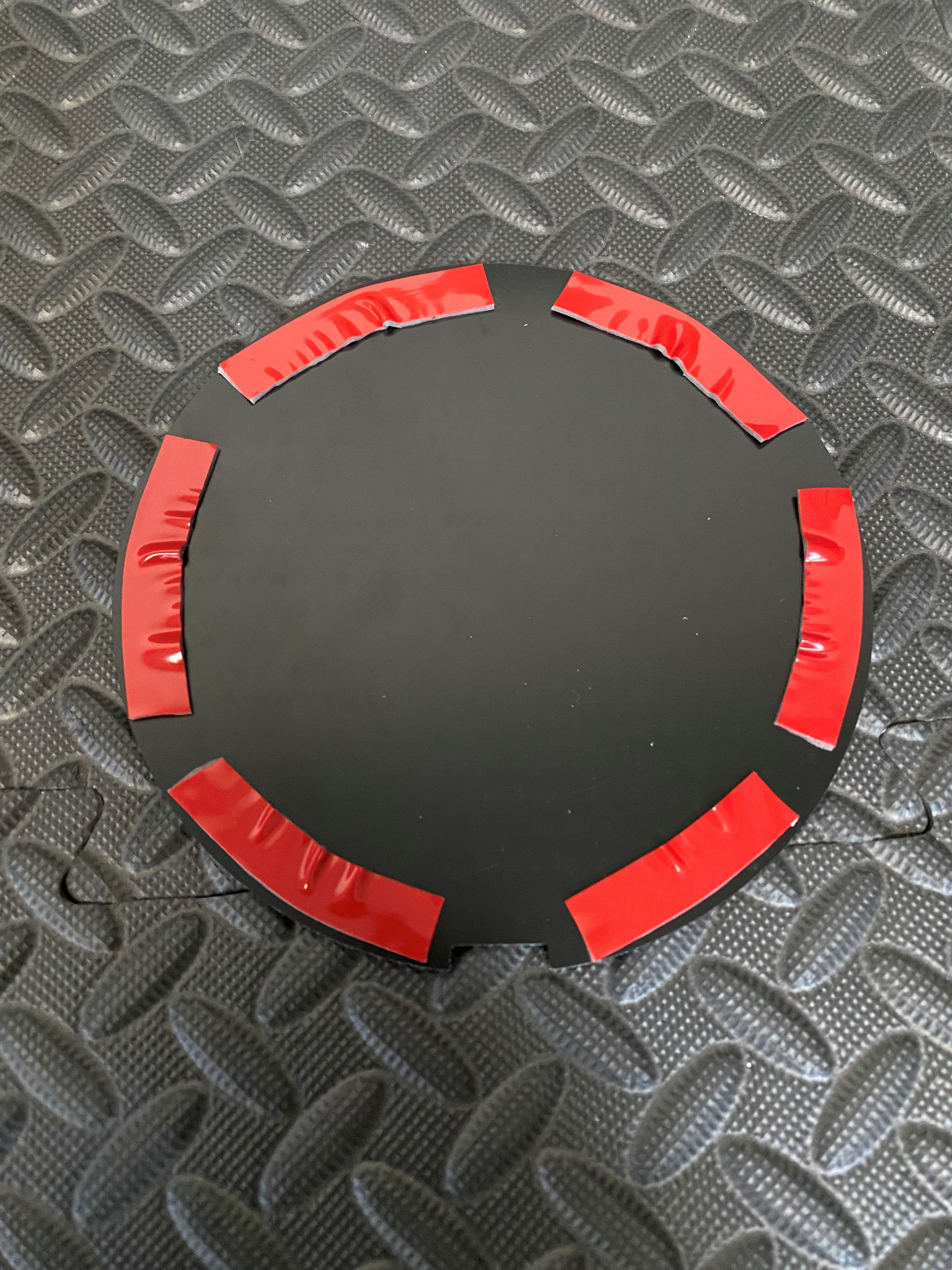 Proform Mk6 Fiesta ST150 Wheel Centre Caps -Set of 4 - Rear View With Installation Tape
