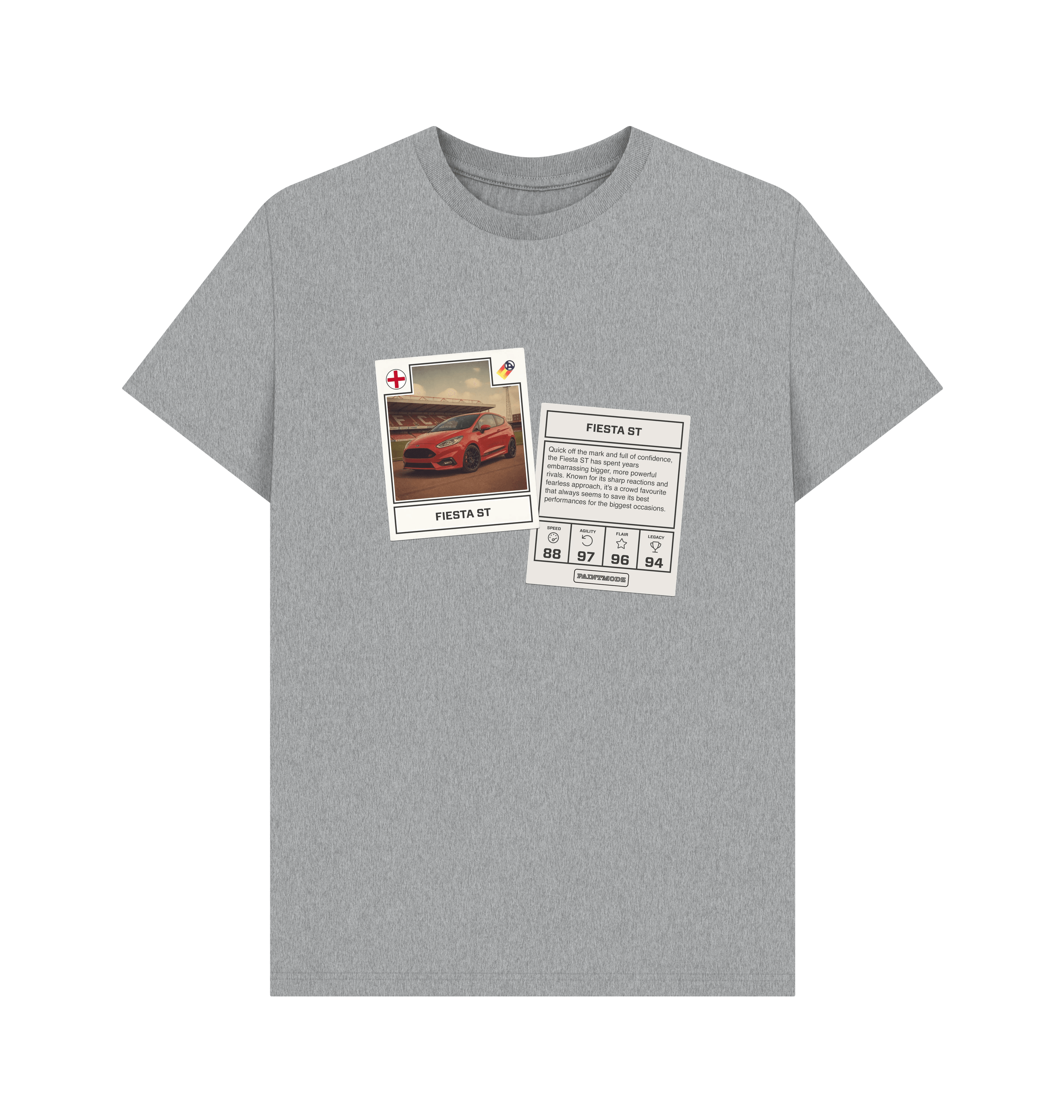 Athletic Grey Printed T-shirt Front
