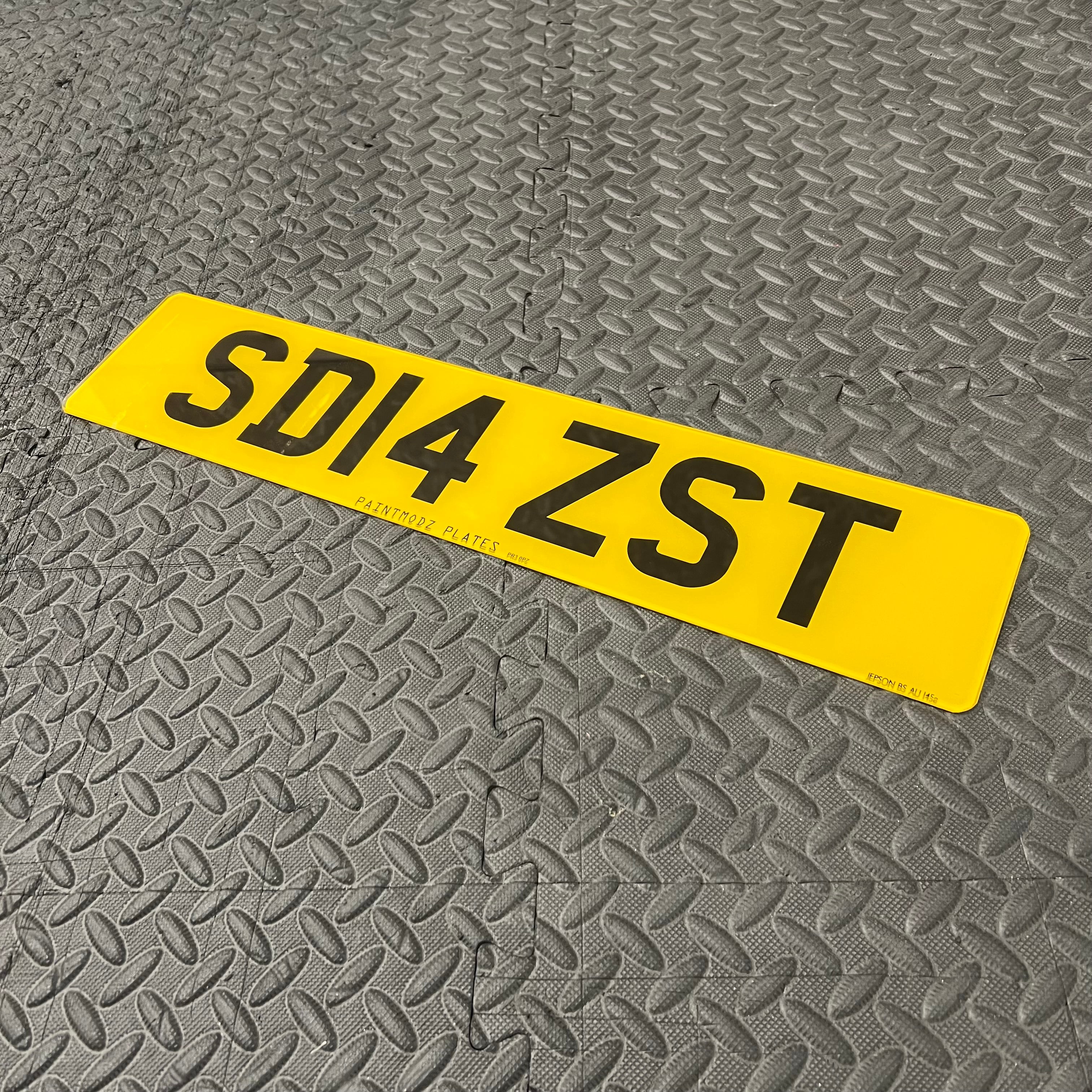 Paintmodz Plates - Printed Number Plates - Road Legal (Standard Size) - Rear
