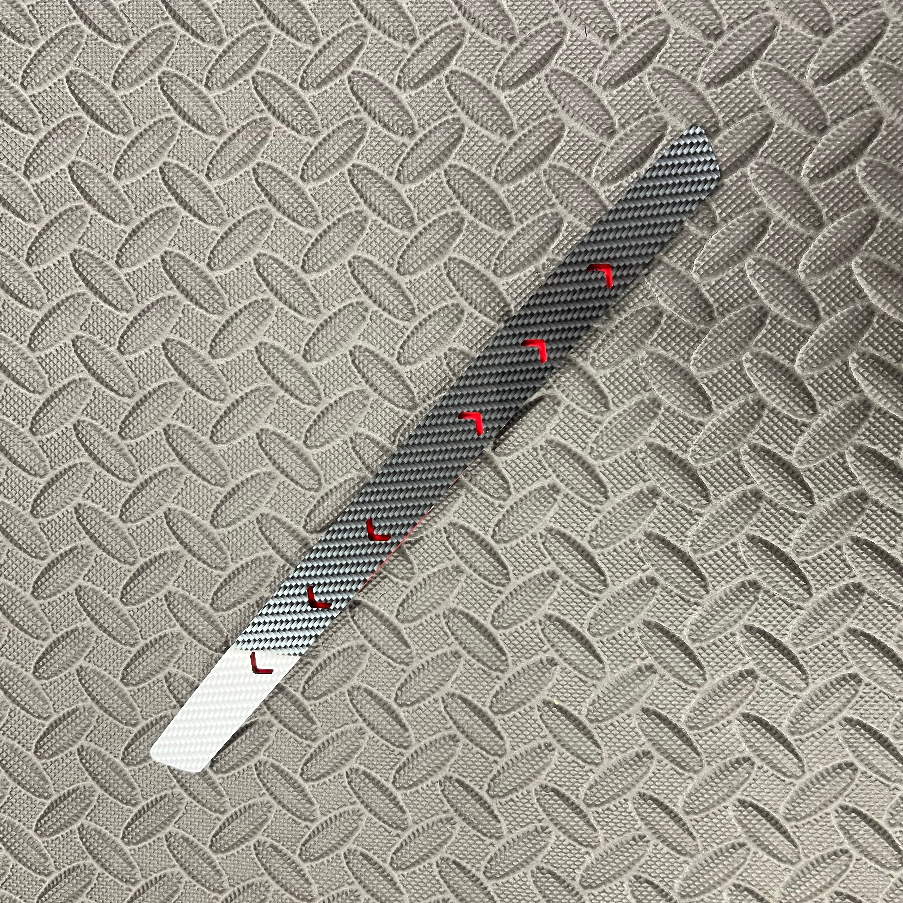 Proform Upper Middle Brake Light Cover Plate - Mk8/8.5 Fiesta, Mk4/4.5 Foucs & Mk2/2.5 Puma - Deluxe Carbon Fiber Effect Plate With Cheveron Detail 