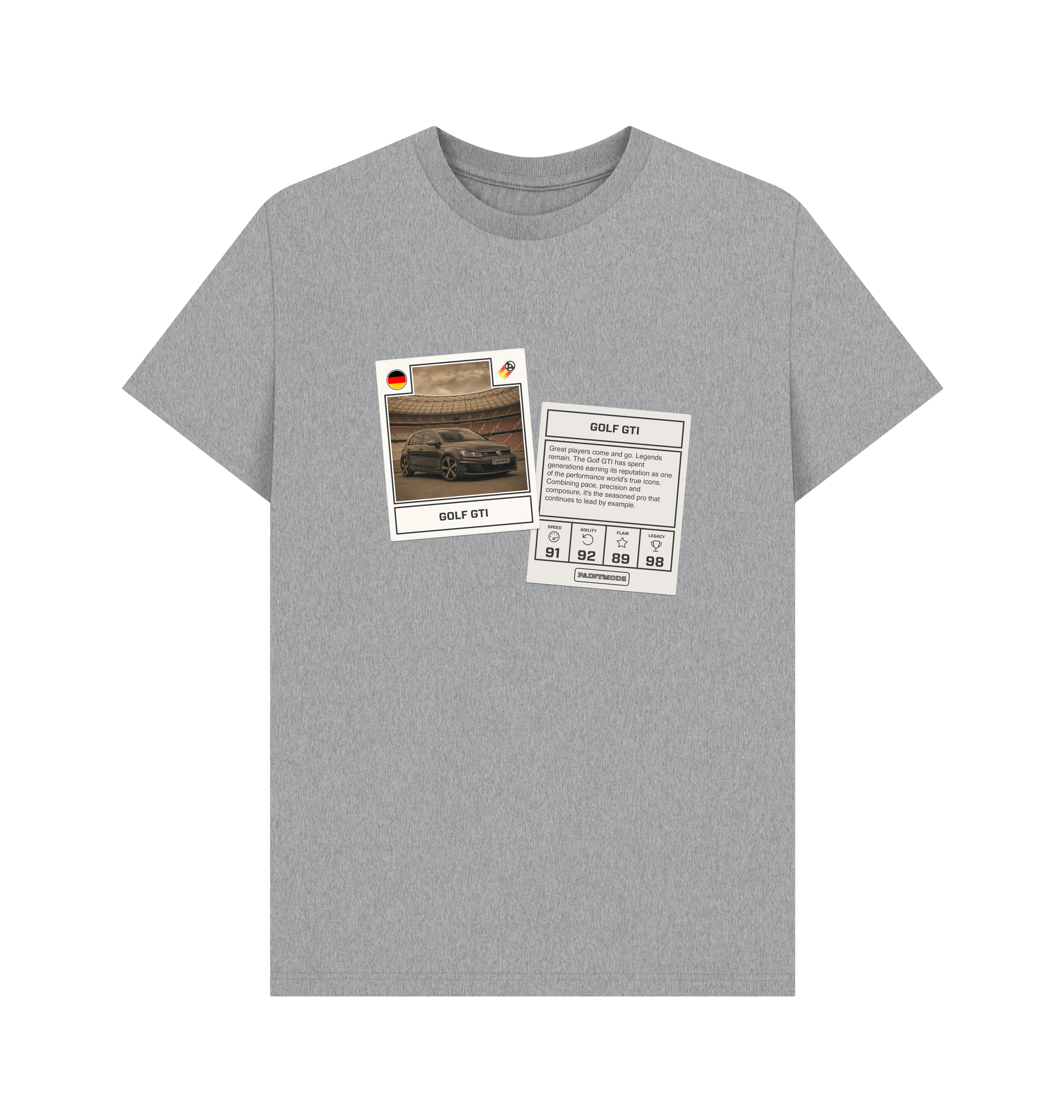 Athletic Grey Printed T-shirt Front