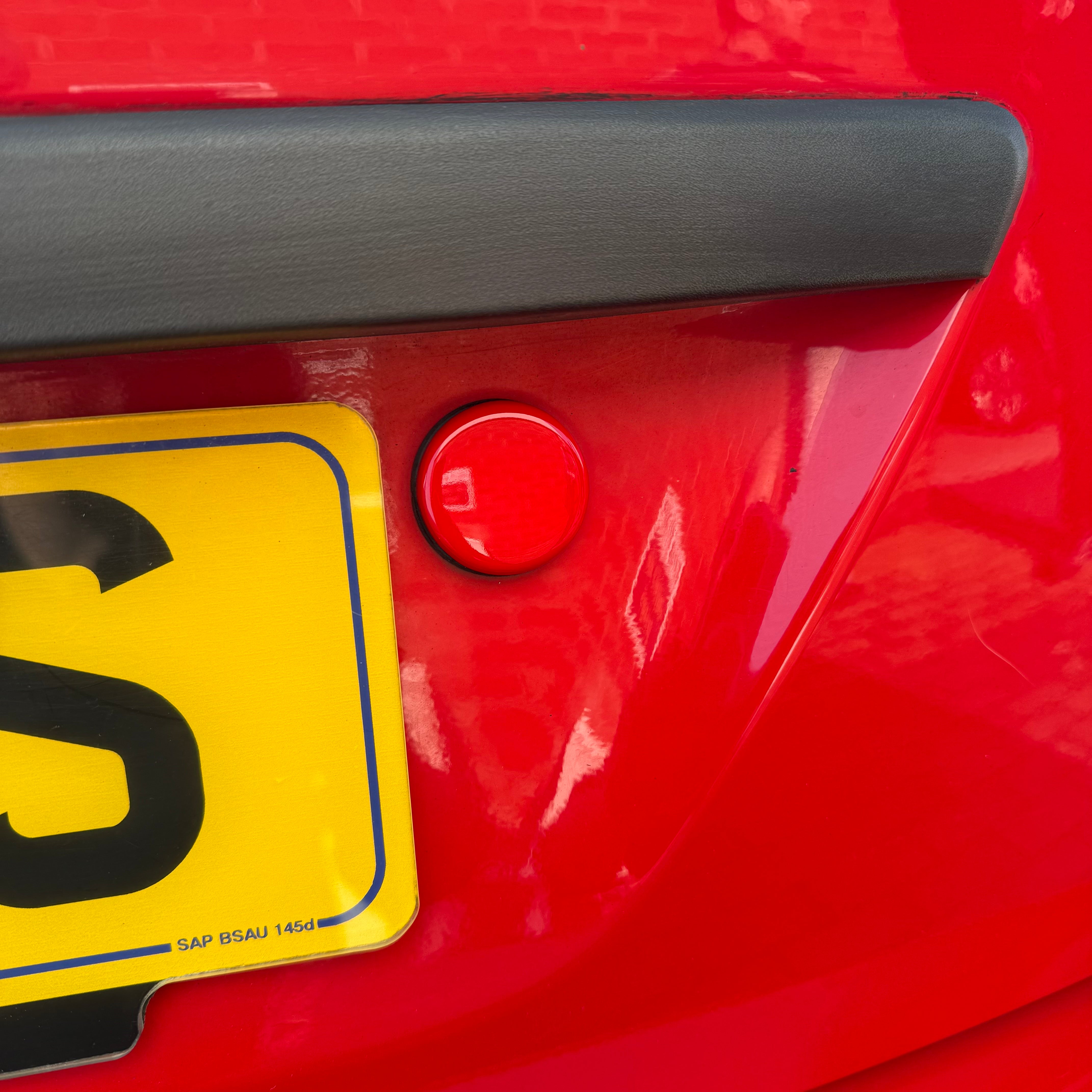 Proform Mk6 Fiesta Boot Lock Cover - Painted Colorado Red - No Key Hole