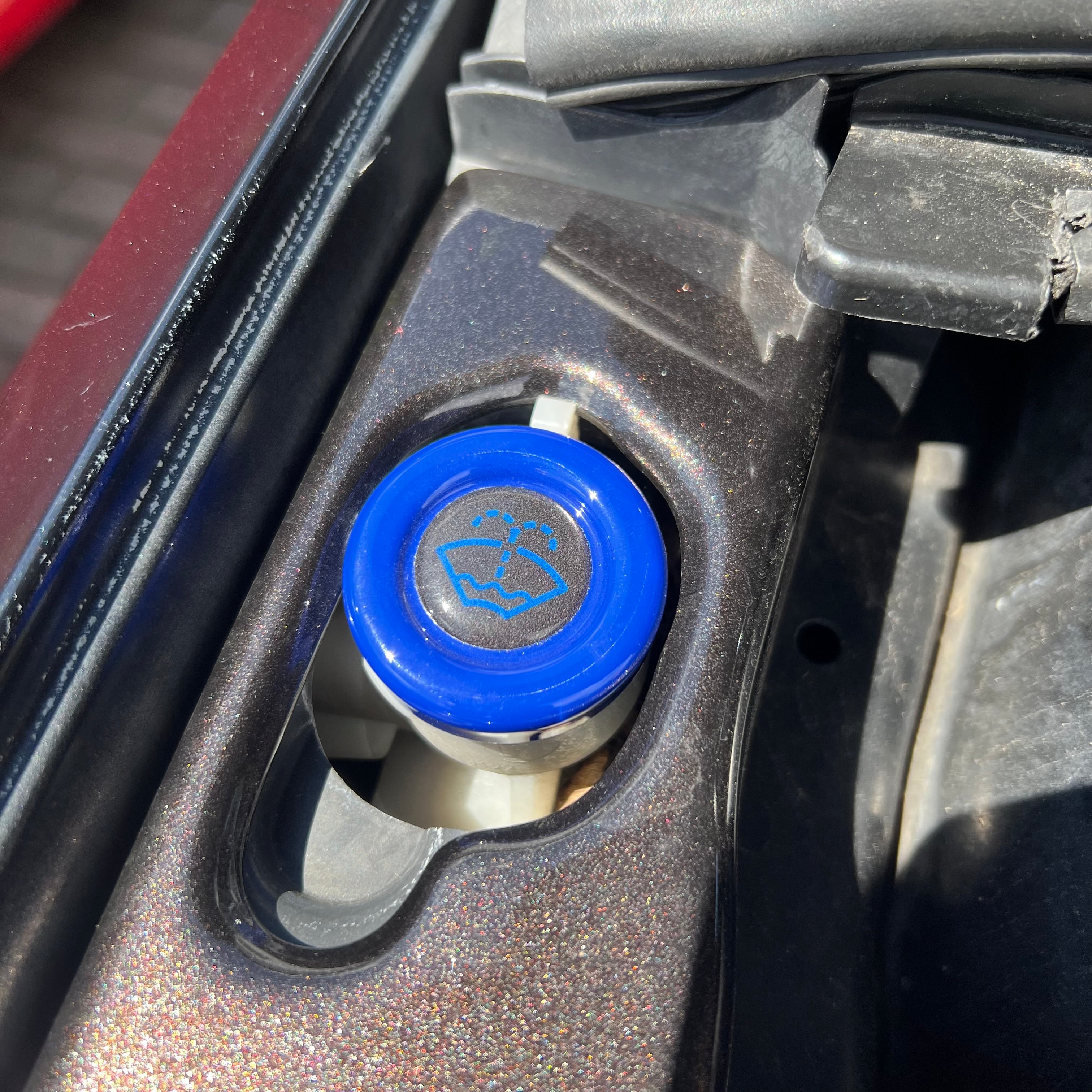 Proform Washer Bottle Bung Mk2/2.5 Focus - Gloss Blue Plastic With 
Blue (Performance Blue) Screenwash Logo Gell Badge
