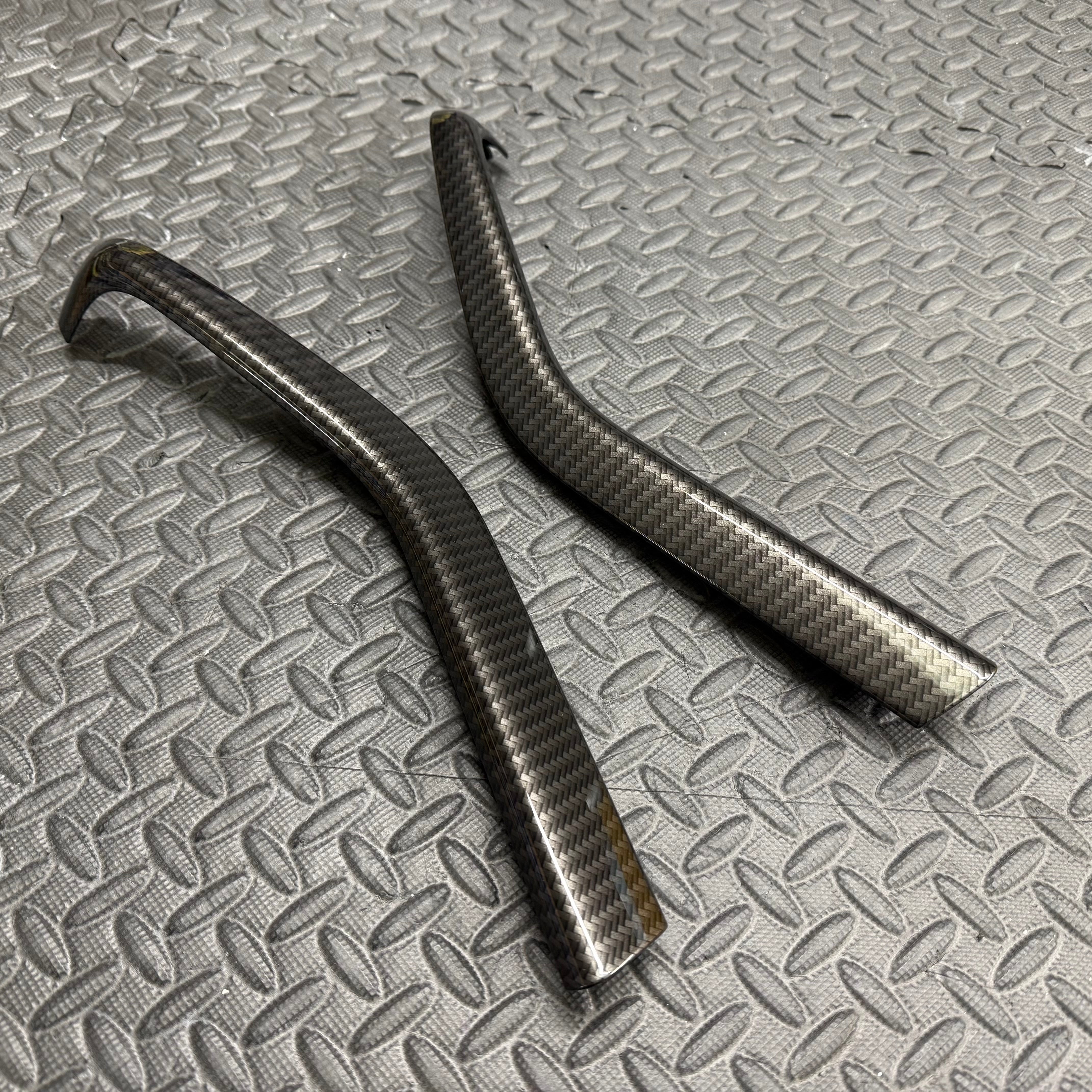 Genuine Interior Door Handle Trims - MK7.5 Fiesta - Carbon Fibre Effect Hydrodipped