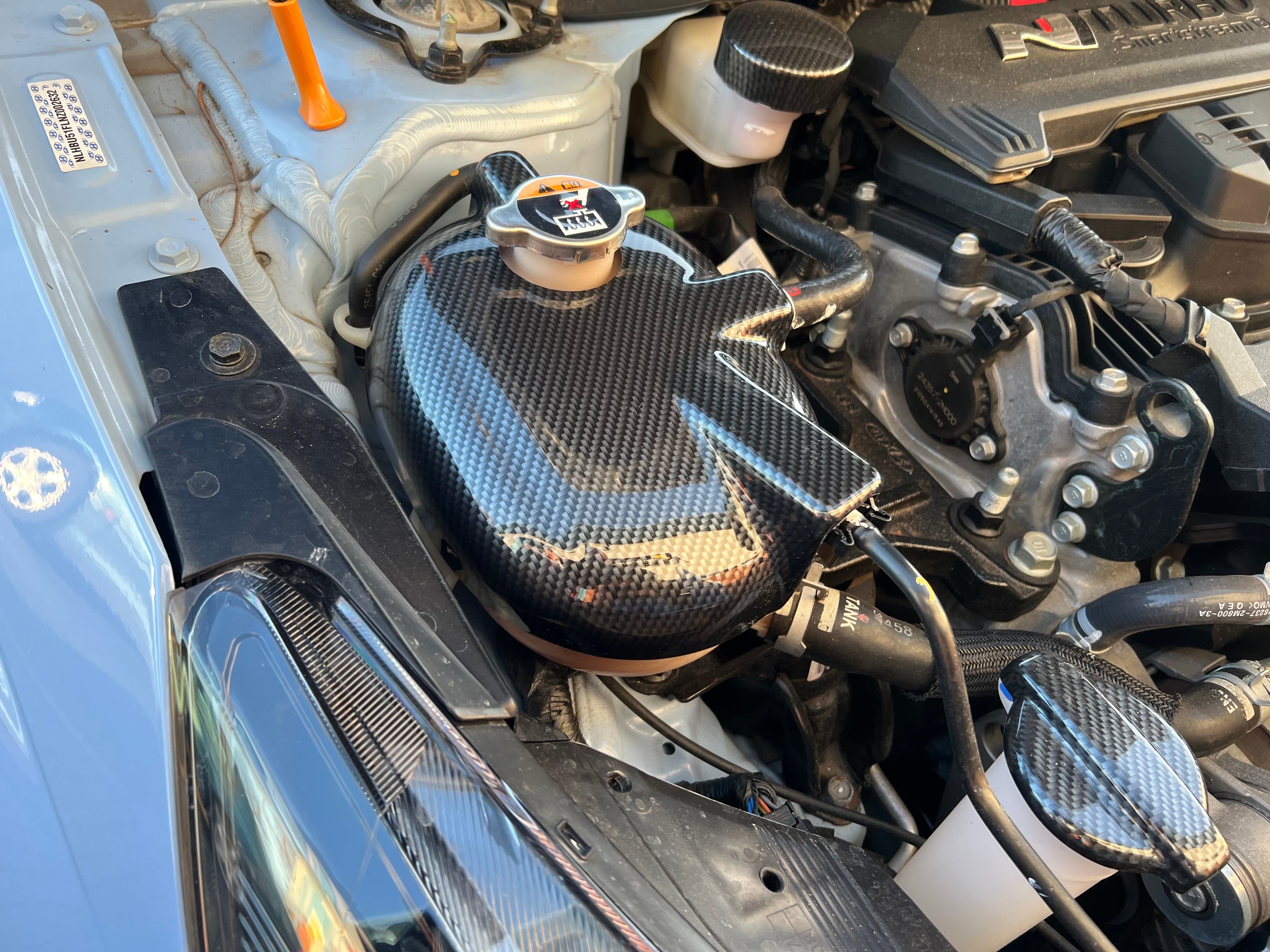 Proform Coolant Tank Cover - Fits Hyundai i20N/N Line - Delxue Carbon Fibre Effect Plastic