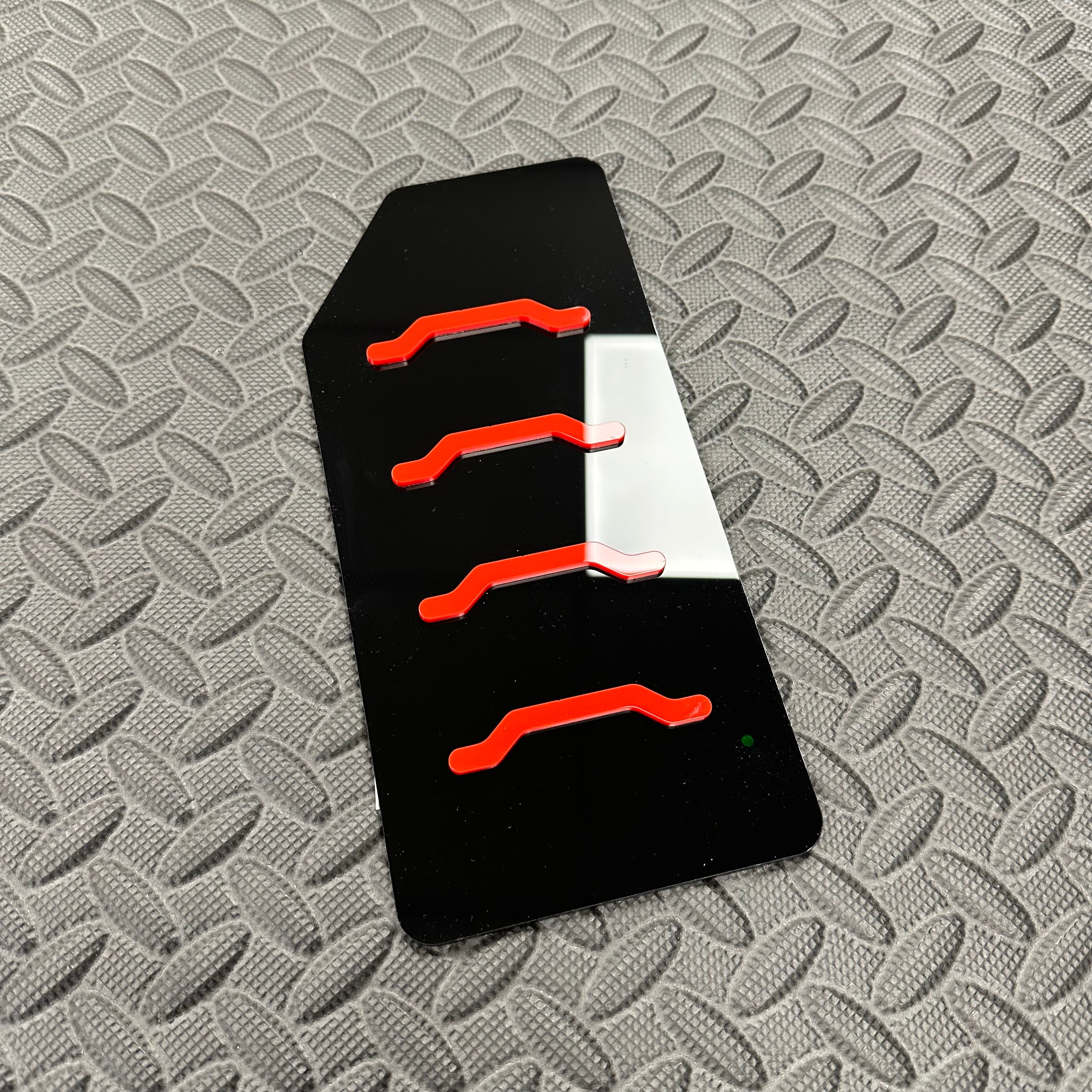 Proform Dead Pedal / Foot Rest Plate - Fits Hyundai i30N - Left Hand Drive - Red Detail