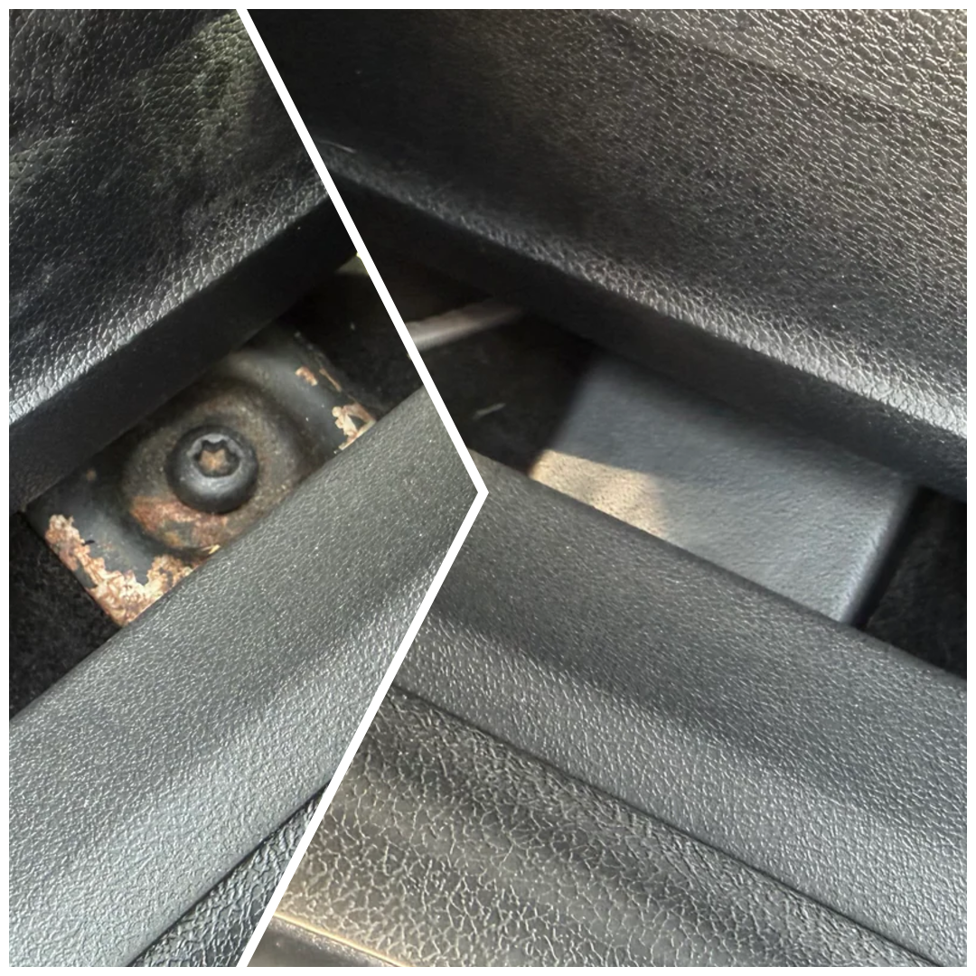 Proform Seat Rail End Covers (Sides) - Mk2/2.5 Focus (excluding RS) - Textured OEM Plastic - Comparison
