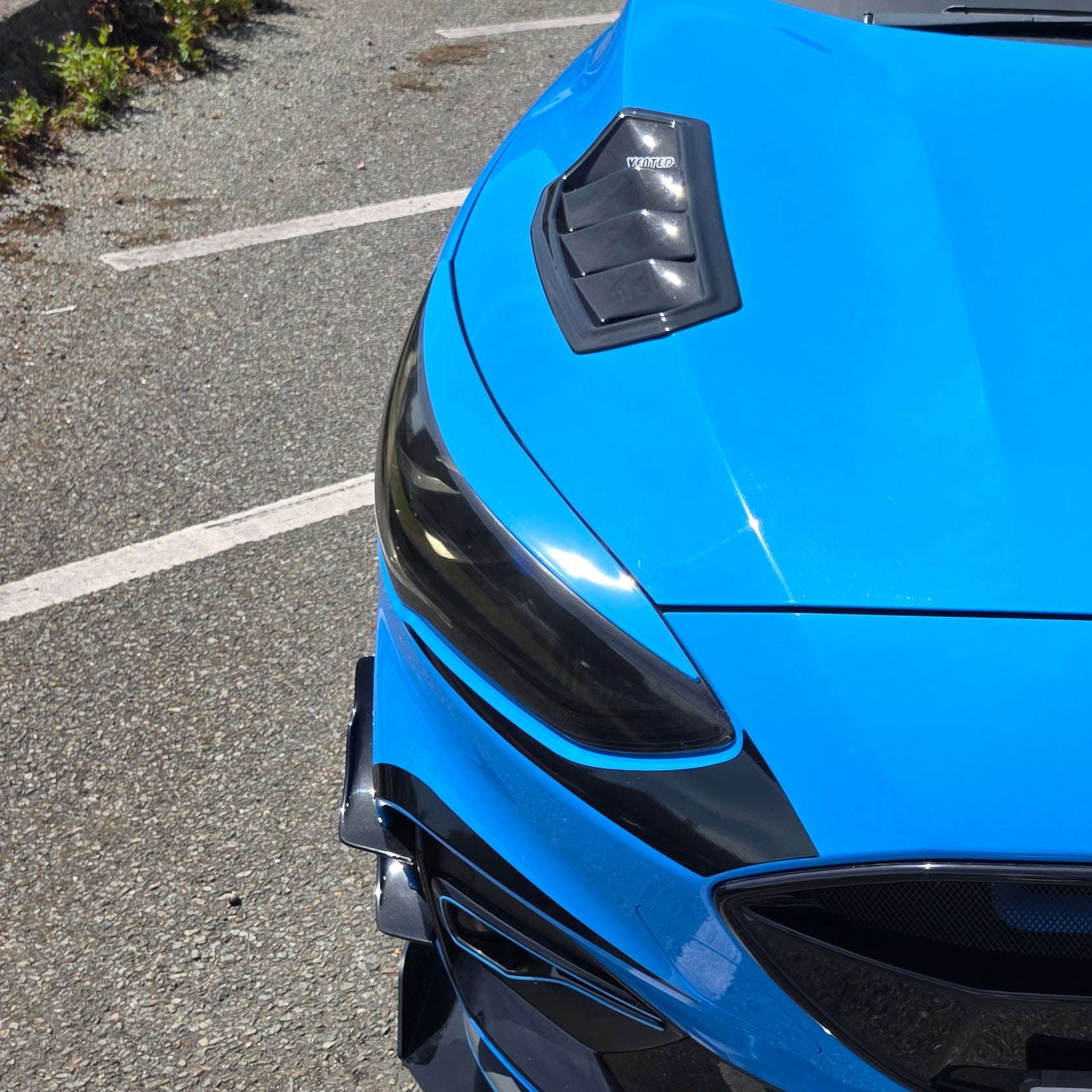 Headlight Eyebrows - Mk4 Focus - Painted Azure Blue