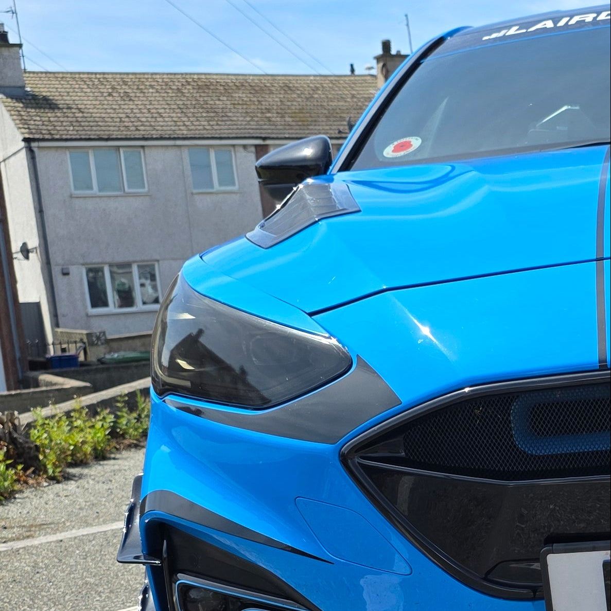 Headlight Eyebrows - Mk4 Focus - Painted Azure Blue