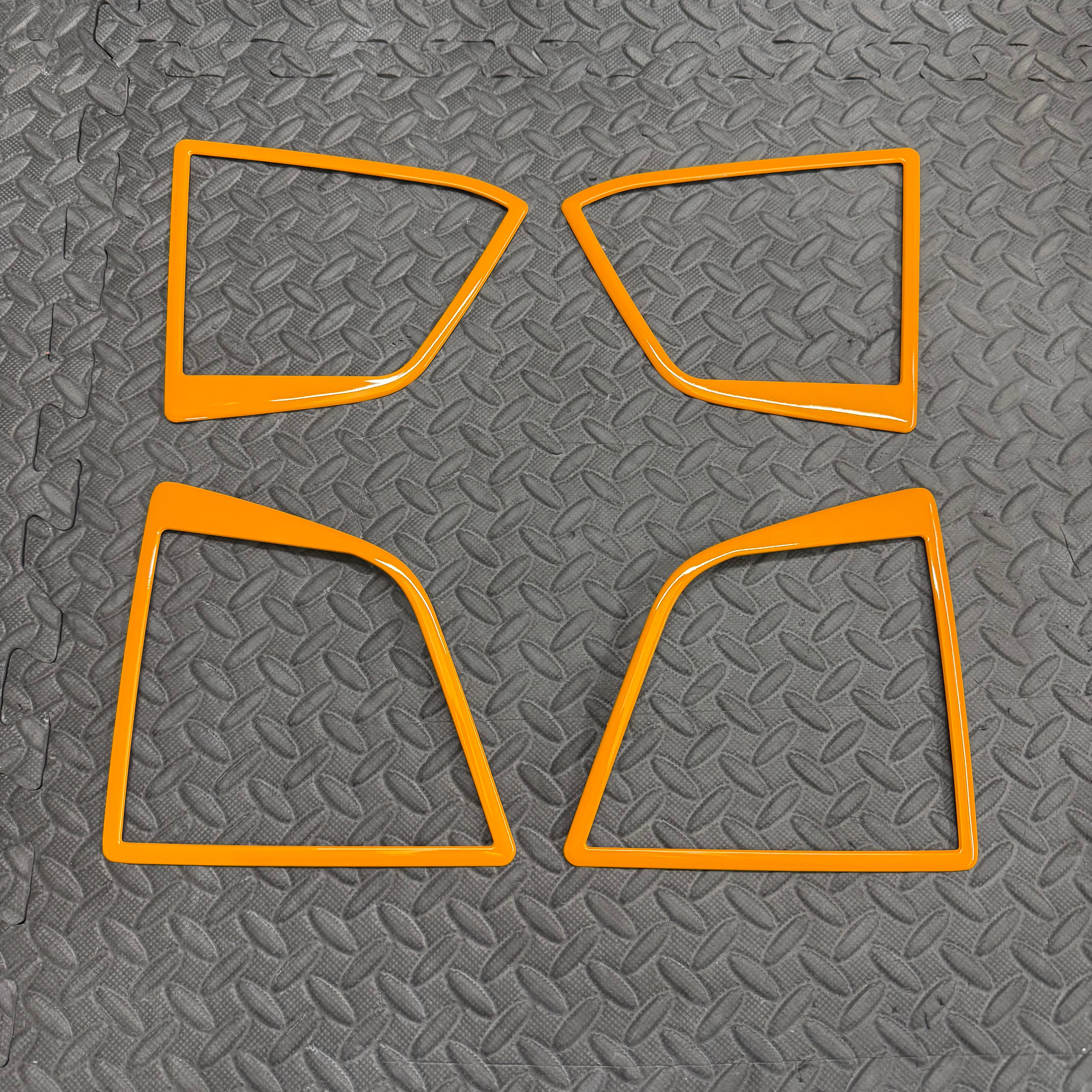 Mk4/4.5 Focus Door Speaker Surrounds, Painted Orange Fury
