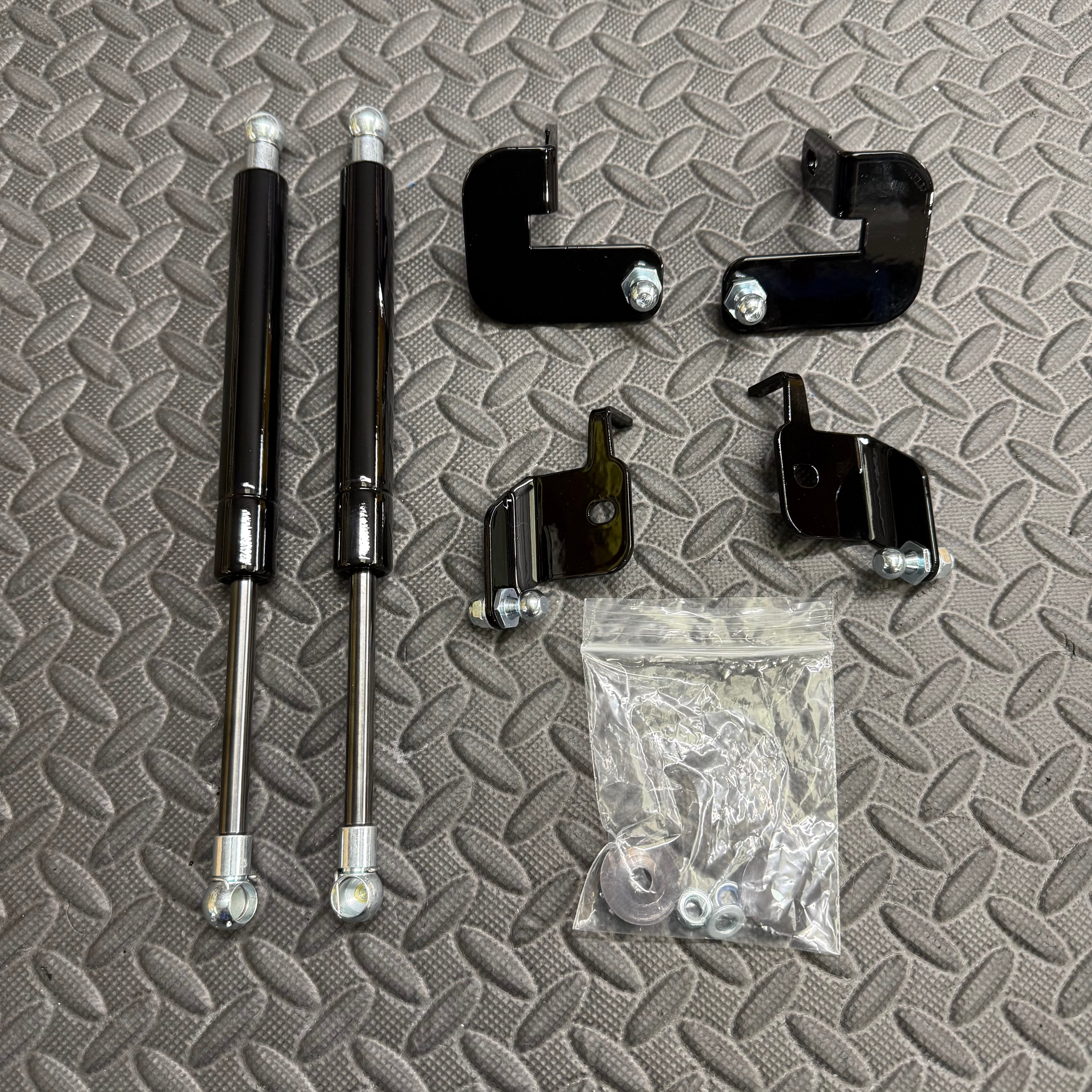 Mk3/3.5 Focus Gas Strut Bonnet Lifters - Painted Agate Black