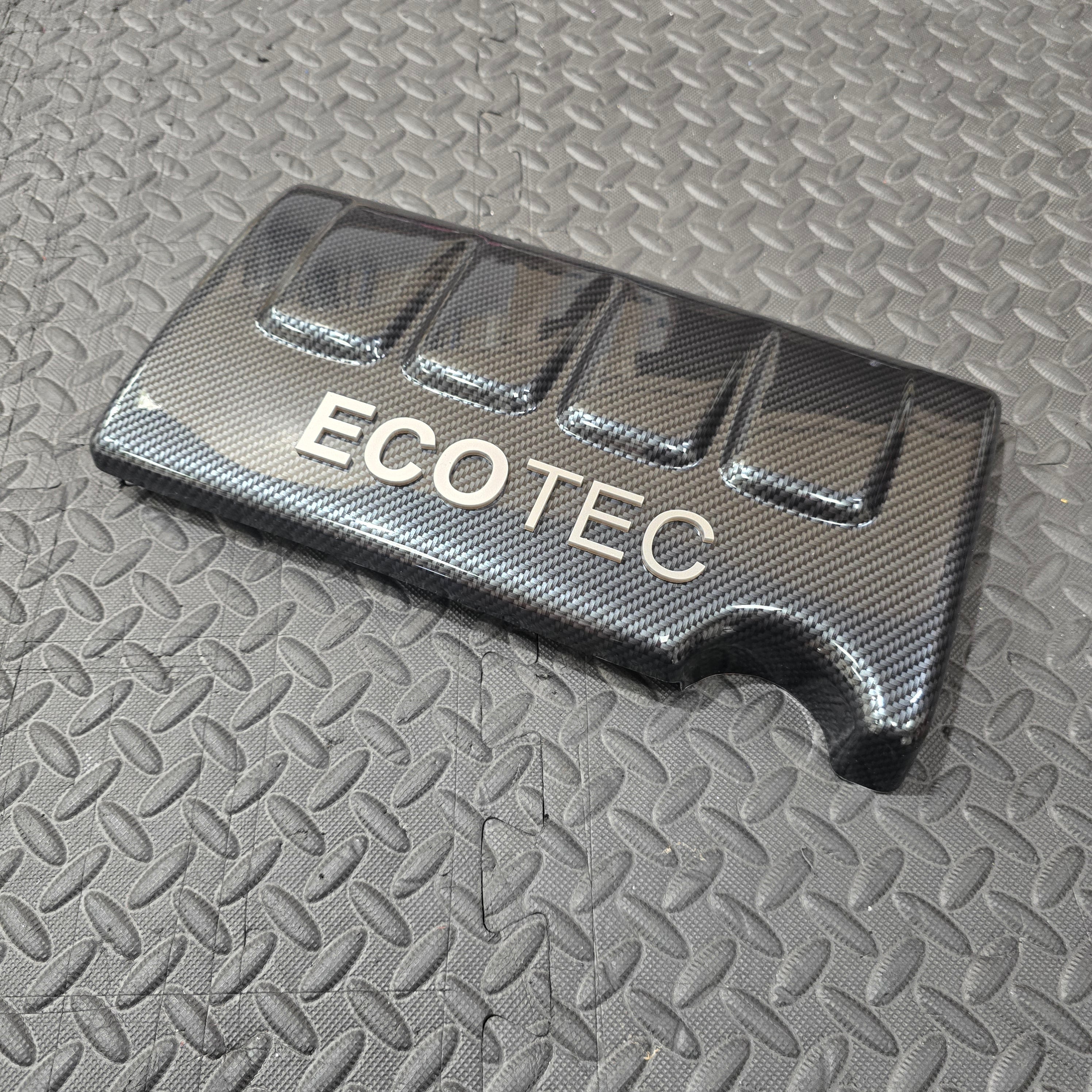 Proform Vauxhall Engine Cover -Deluxe Carbon Fibre Effect Plastic - Silver Acrylic ECOTEC Detialing - 