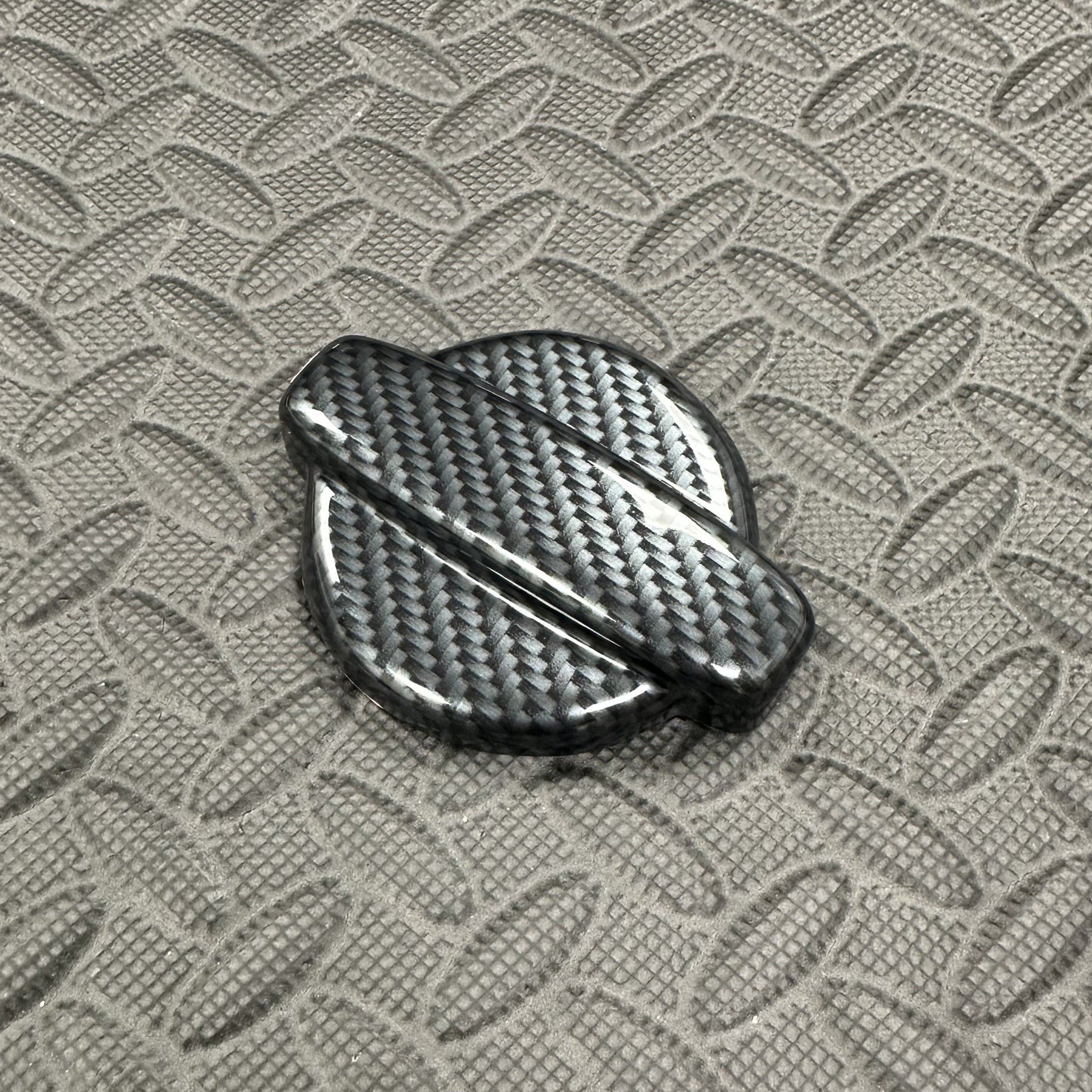 Proform Screen Washer Bottle Cap Cover (Plastic Finishes) - Fits Hyundai i20 / i30 / Kona N / Veloster N - Deluxe Carbon Fibre Effect Platic
