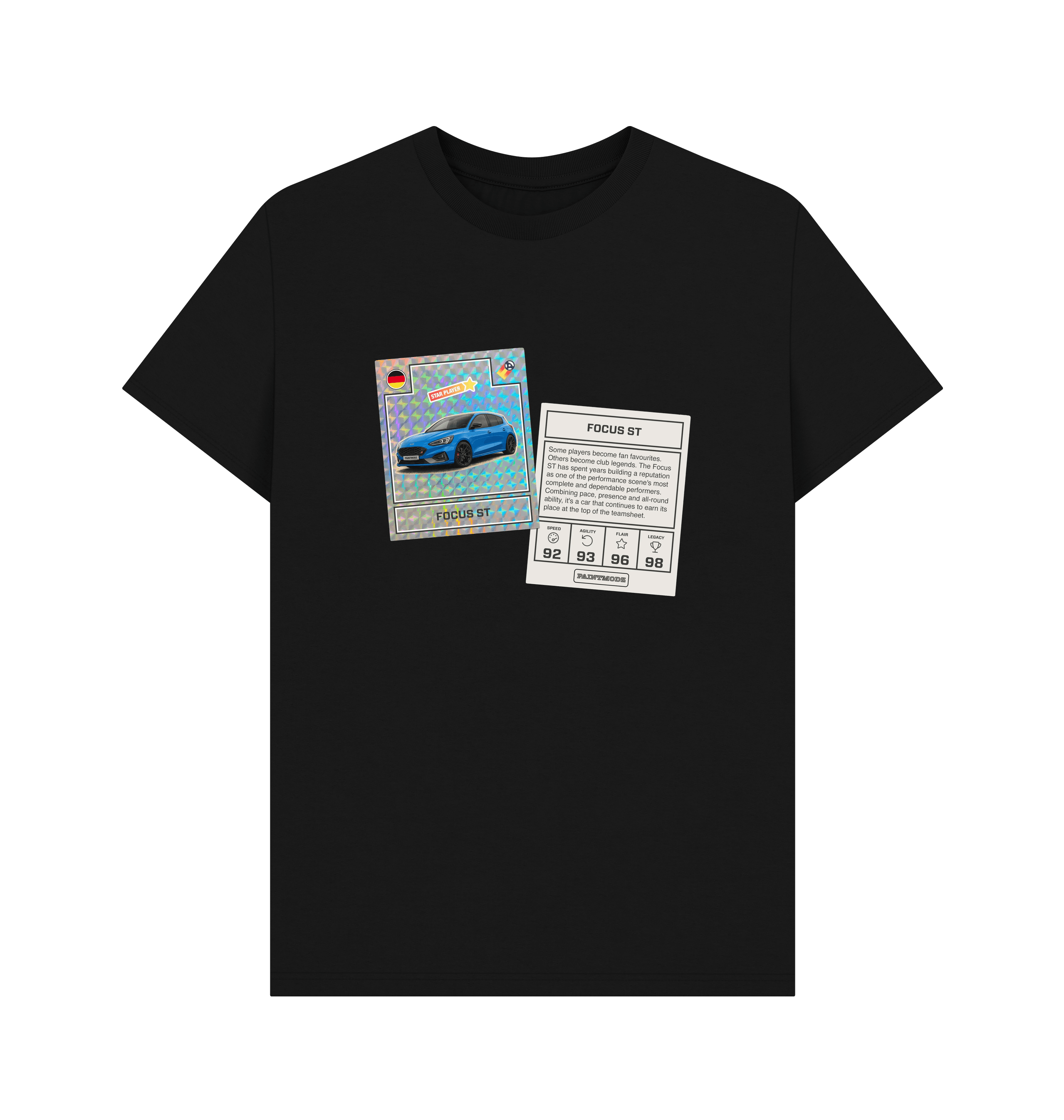Black Printed T-shirt Front