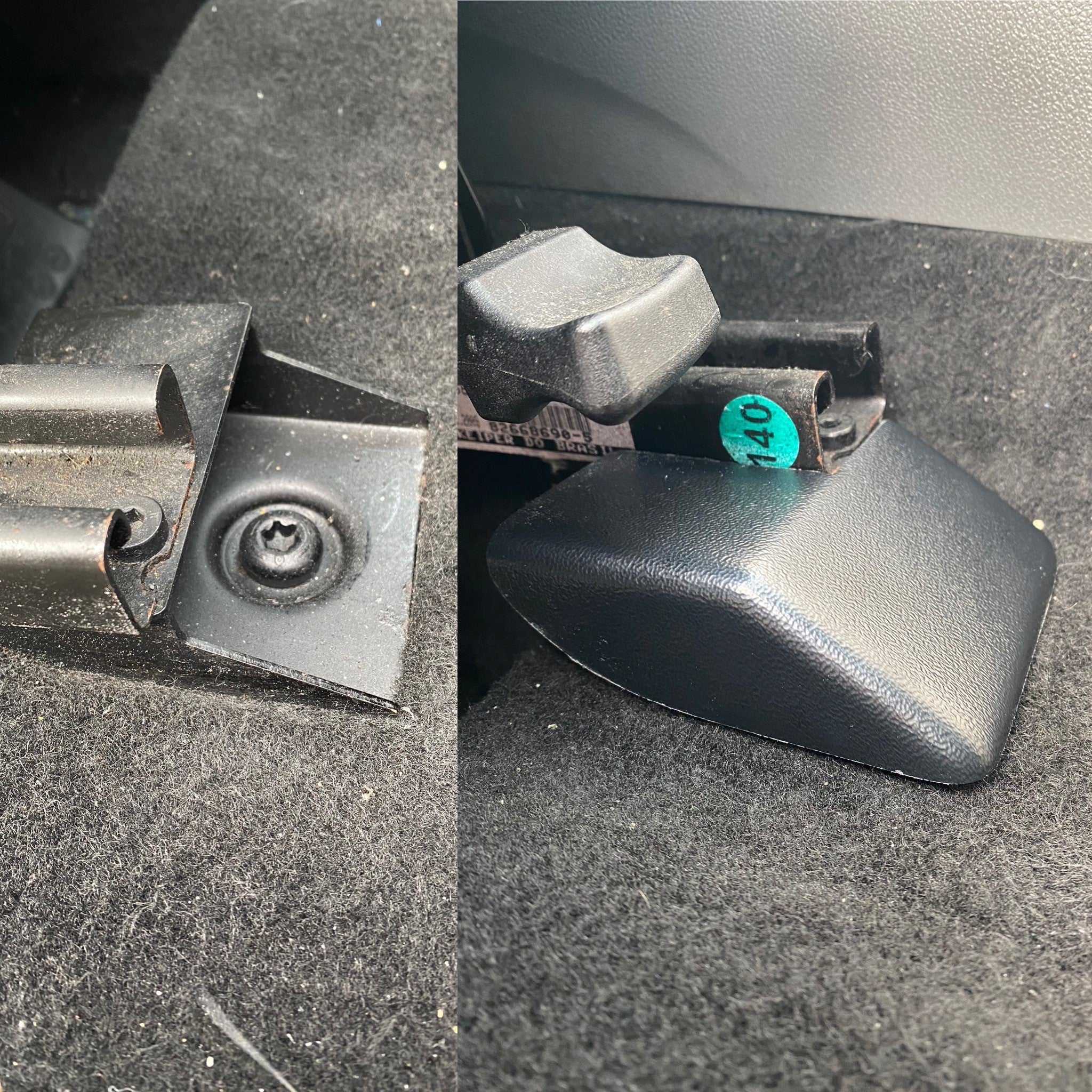 Proform Seat Rail End Covers (Fronts) - Mk2.5 Focus RS - Textured OEM Plastic