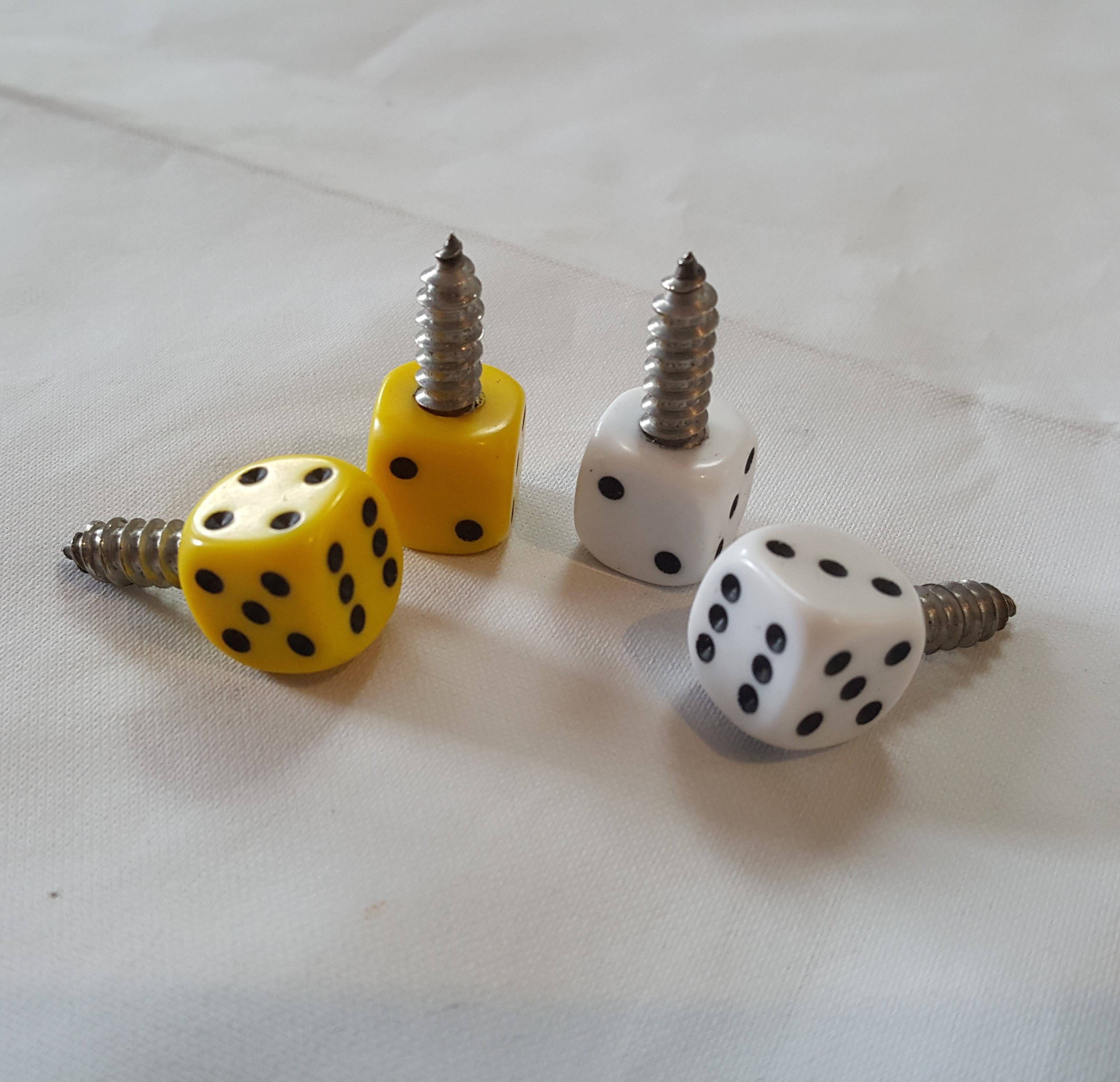 Number Plate Dice Screws - Front and Rear