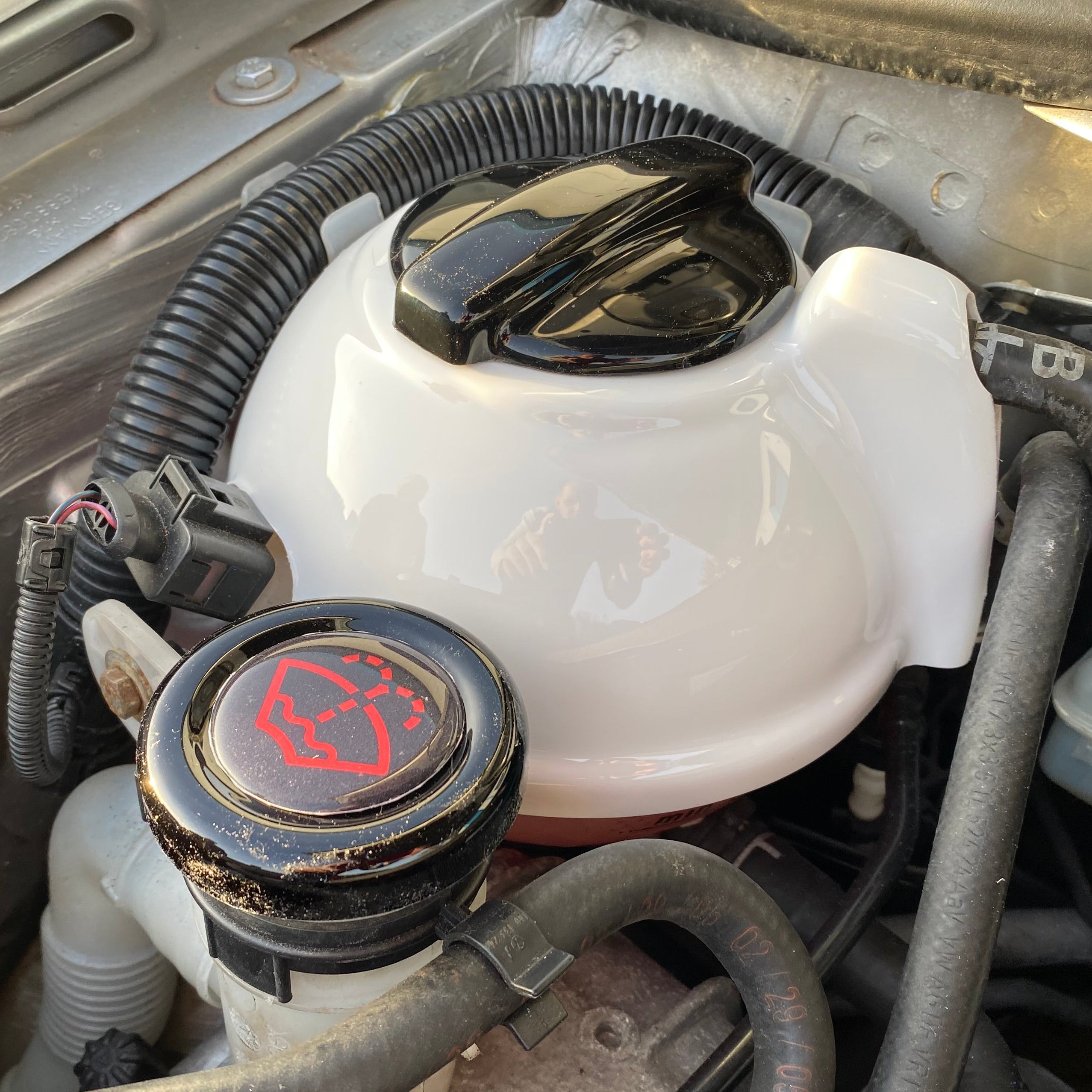 Proform VAG Coolant Tank Cover - Gloss White Plastic 