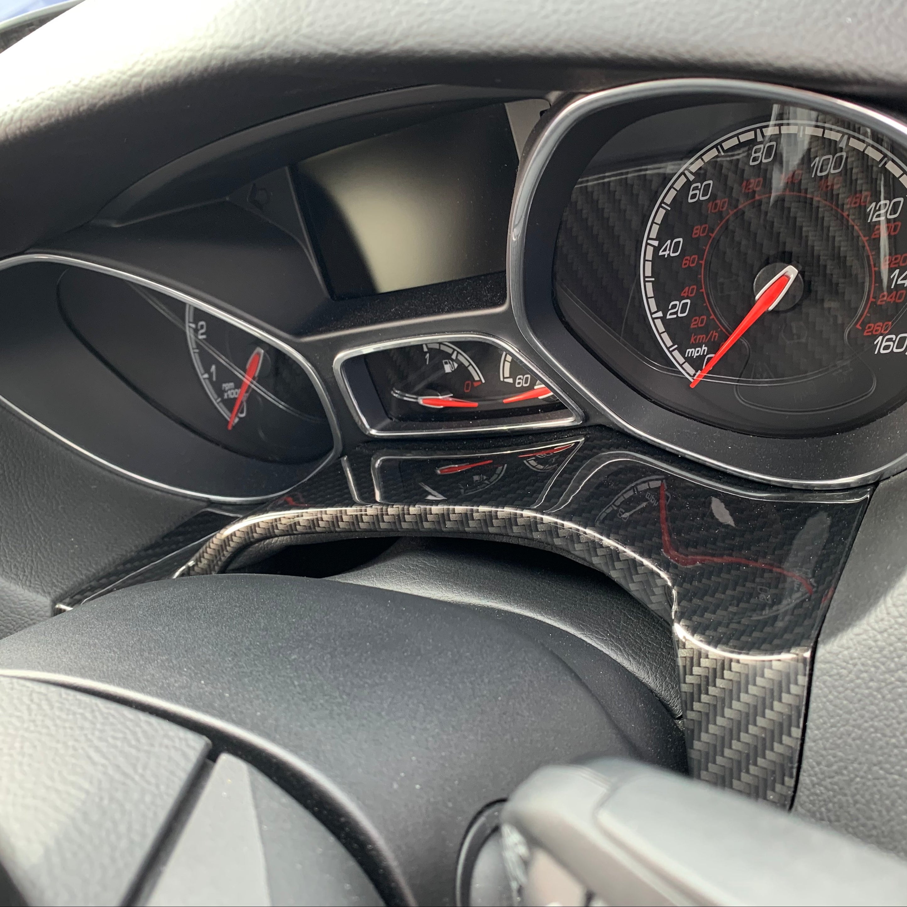 Genuine Ford Main Gauge Pod Trim Carbon Fibre - Mk3/3.5 Focus (Painted/Hydrodipped Finishes)